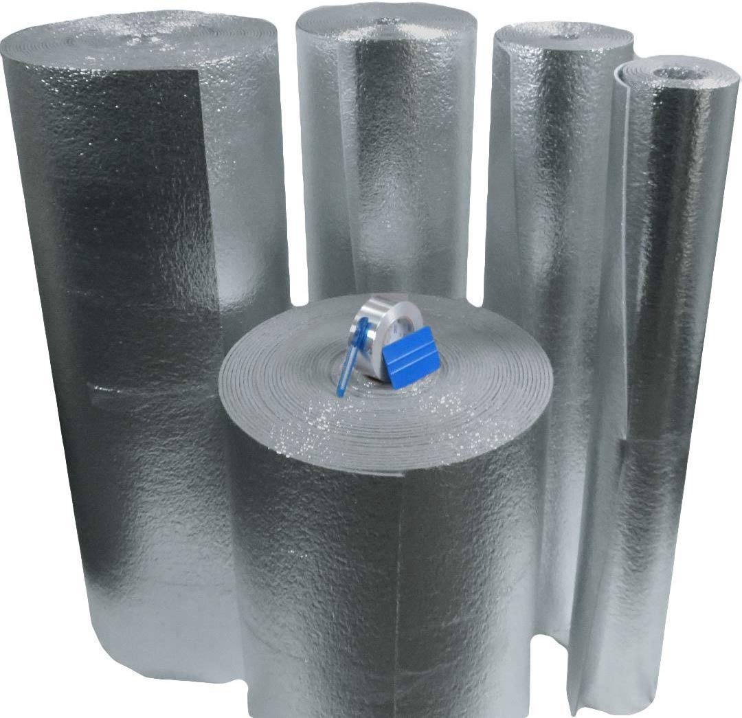 Car Insulation Kit - 4' x 90' Roll (360 Sqft) Automotive Sound Deadener & Heat Barrier Mat - Lightweight Thermal Insulation for Cars, Trucks & Vans (Includes Tape, Razor & Squeegee) - Perfect for Noise Reduction & Temperature Control in Vehicles
