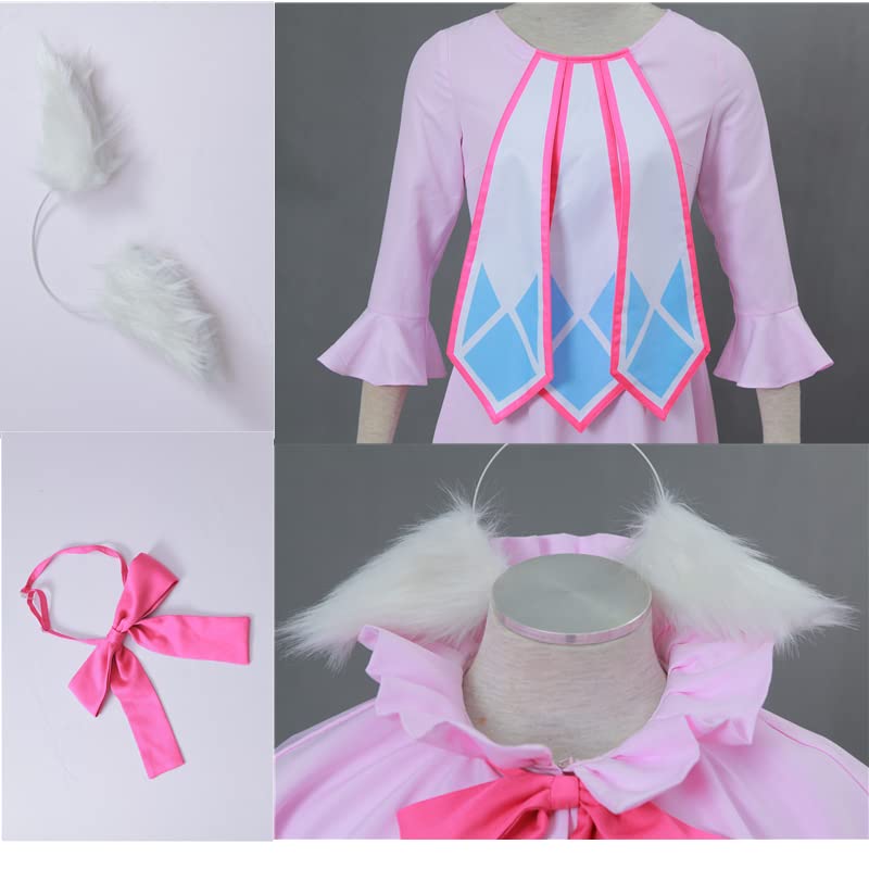 Anime Mavis Cosplay Dress for Women - Pink Gothic Lolita Costume with Cat Ear Headdress | Halloween Party, Cosplay Event, Comic Con Outfit