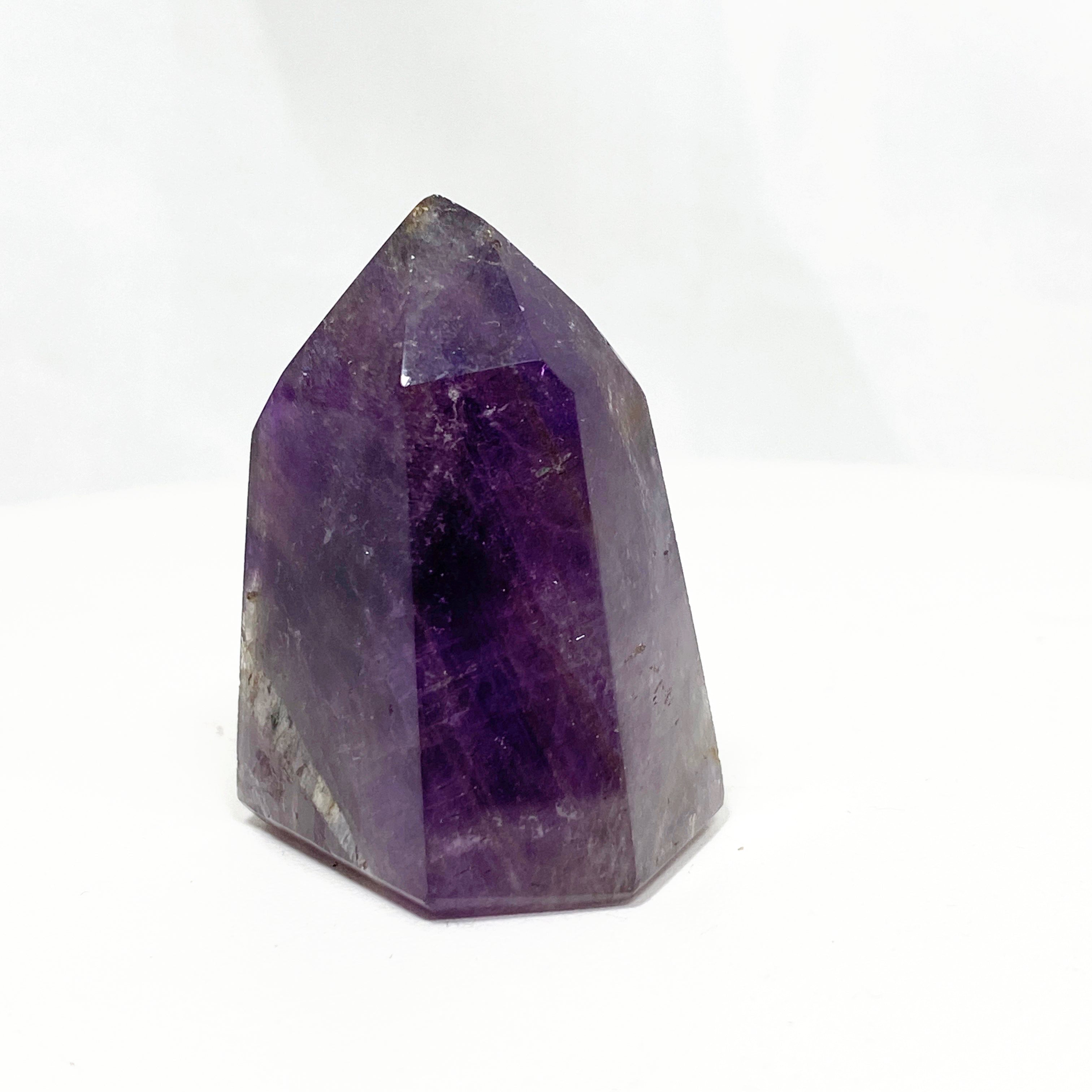 Natural Smokey Amethyst & Clear Quartz Crystal Point - Healing Stone for Meditation, Reiki, Chakra Balancing & Home Decor (CR3441) - Perfect for Spiritual Healing, Yoga Practice & Positive Energy