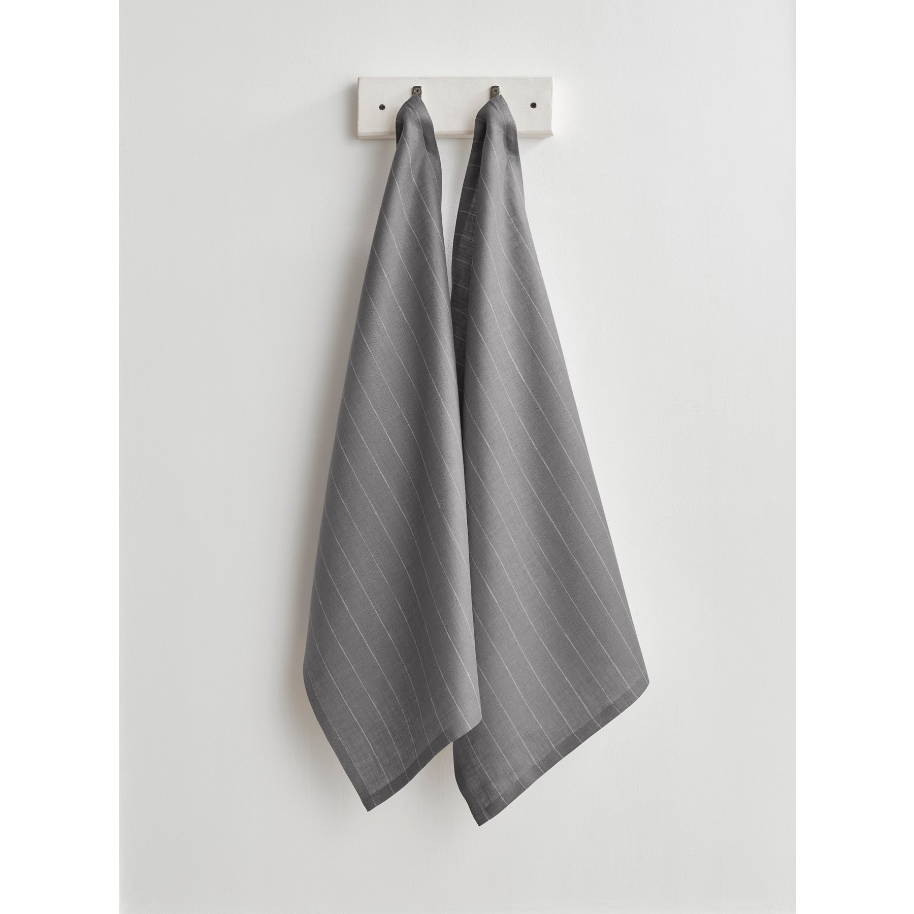Premium Pinstripe Kitchen Towels Set of 2 - Absorbent Cotton Dish Towels for Drying Dishes & Cleaning - Perfect for Modern Kitchens & Housewarming Gifts