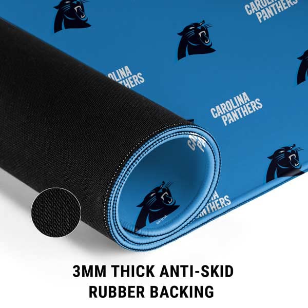 Skinit Large Gaming Mouse Pad - Officially Licensed NFL Carolina Panthers Blitz Series Design | Stitched Edges, Waterproof, Non-Slip Rubber Base | Perfect Desk Mat for PC, Laptop, Gaming & Office Work