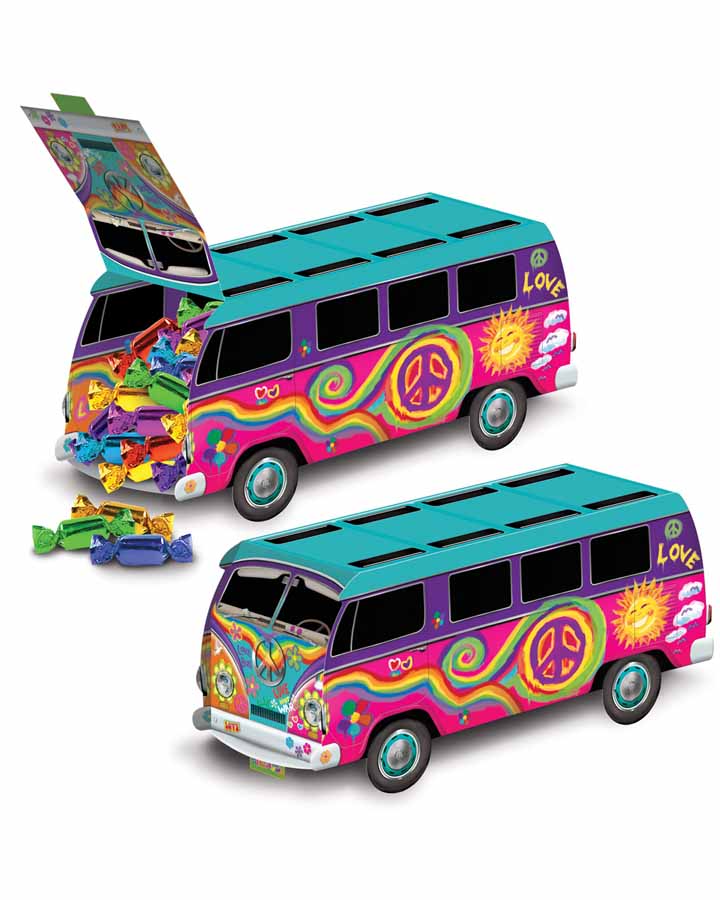 Vintage 60s VW Camper Van Table Centerpiece - Retro Decor for Home, Office, or Van Life Enthusiasts - Perfect for Camping, Road Trips, and Boho Interior Design