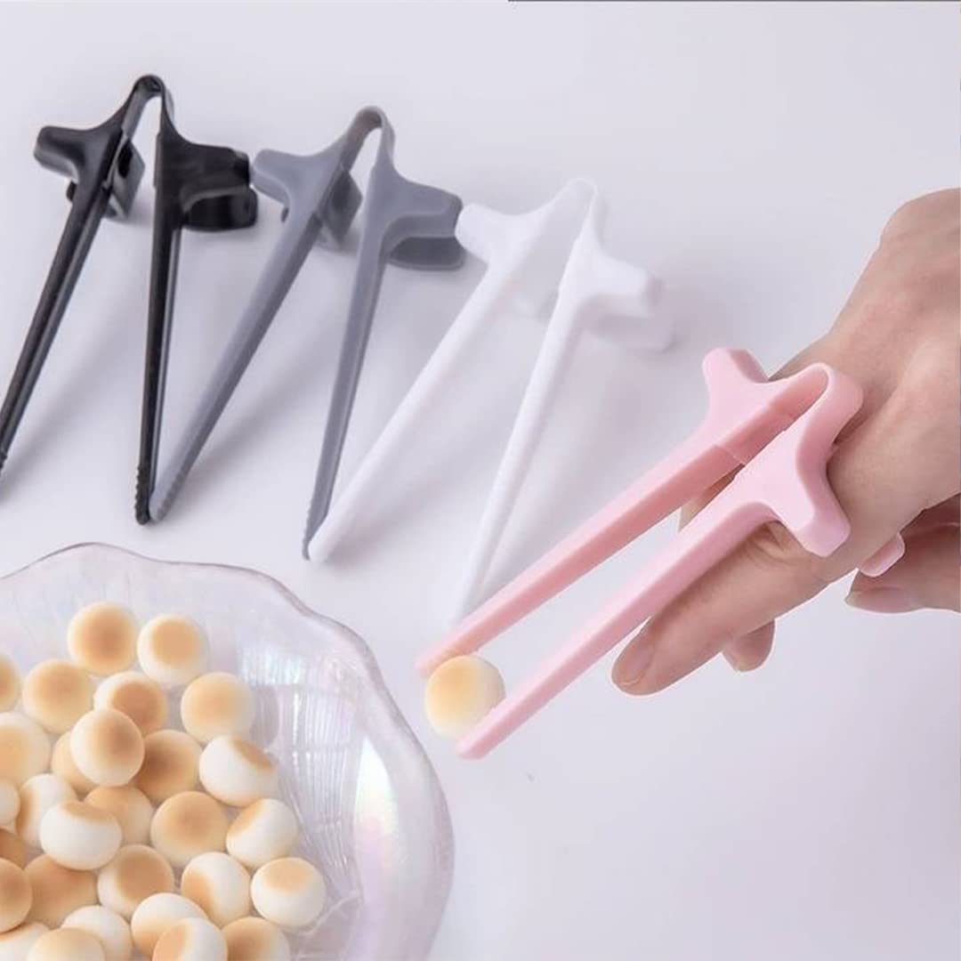 4pcs Multicolor Reusable Finger Chopsticks for Snacking - Gaming Chopsticks, Snack Tongs & Chip Grabber - Perfect Christmas Gift for Gamers (Great for Gaming Sessions, Movie Nights & Party Snacks)