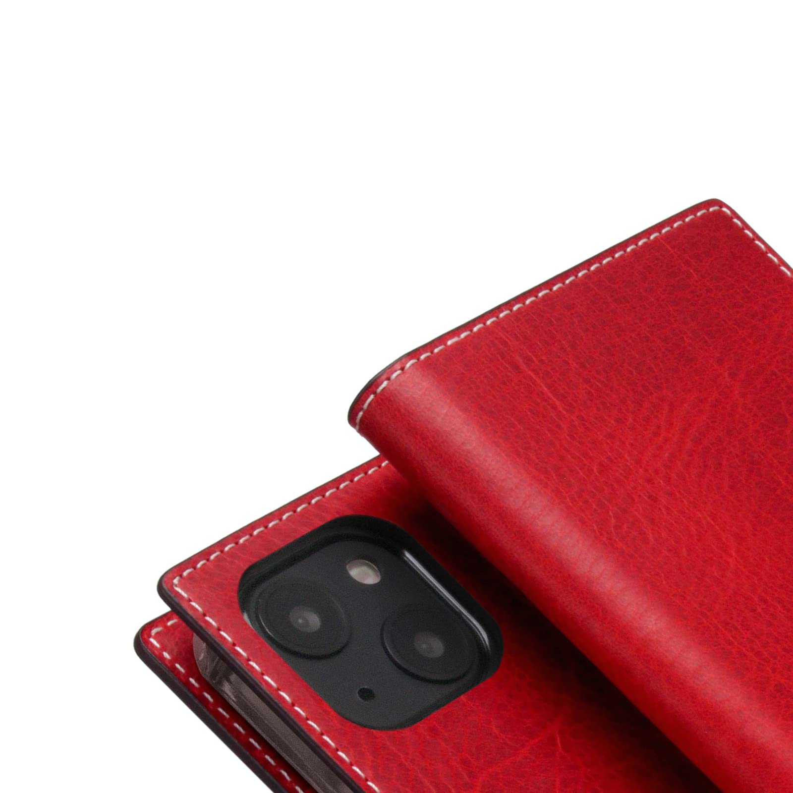 Premium SLG D7 Italian Wax Leather Wallet Case for iPhone 12 Mini - Handmade Diary Style with Card Slots & Cash Pocket | Luxury Gift Box Included (Red) | Perfect for Everyday Use, Travel & Business Professionals