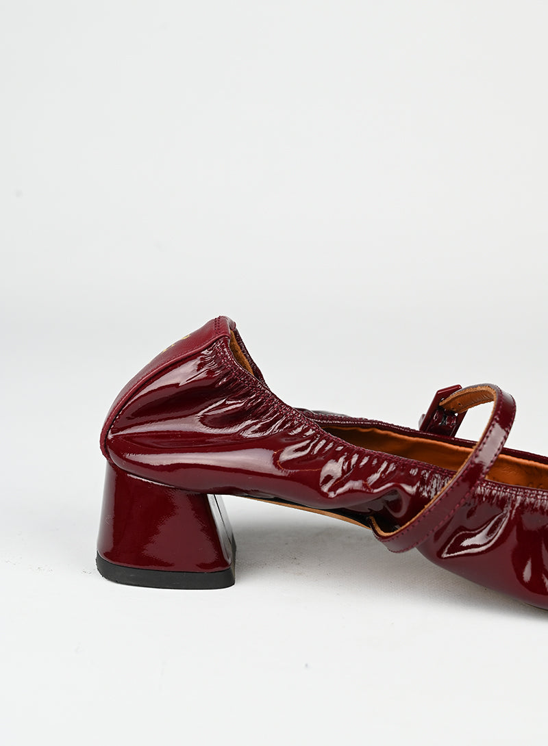 Lanvin Bordeaux Mary Jane Shoes Size 37 - Elegant Women's Flats for Work, Party & Special Occasions