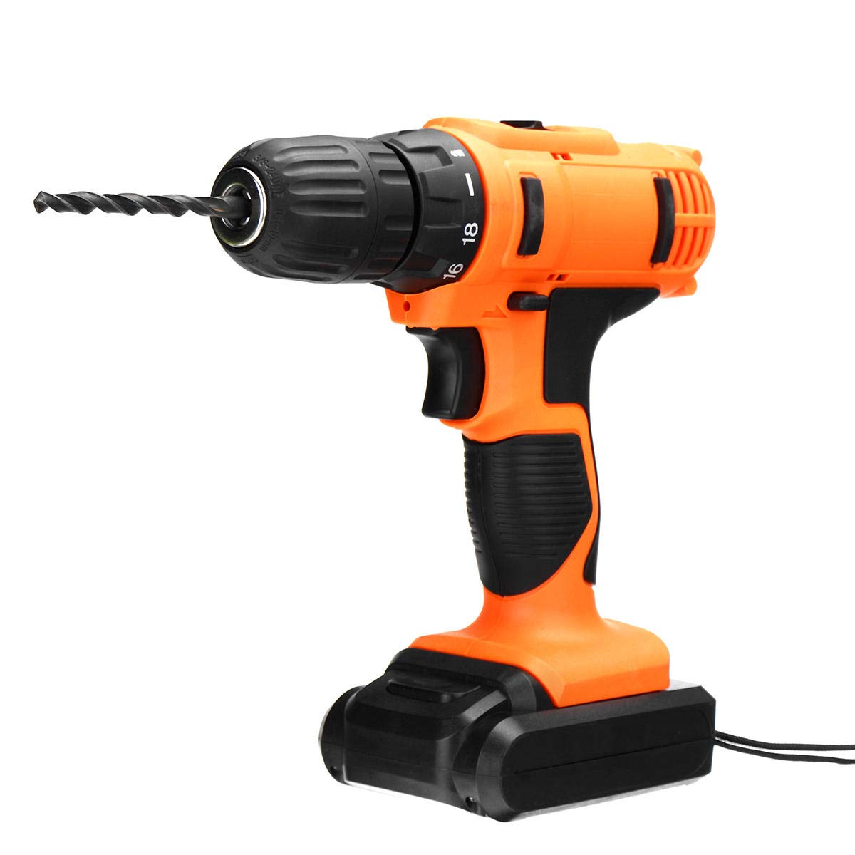 18V Cordless Electric Screwdriver & Hammer Drill with 13-Piece Drill Bit Set - Rechargeable Power Tool for Home DIY, Woodworking, and Construction Projects