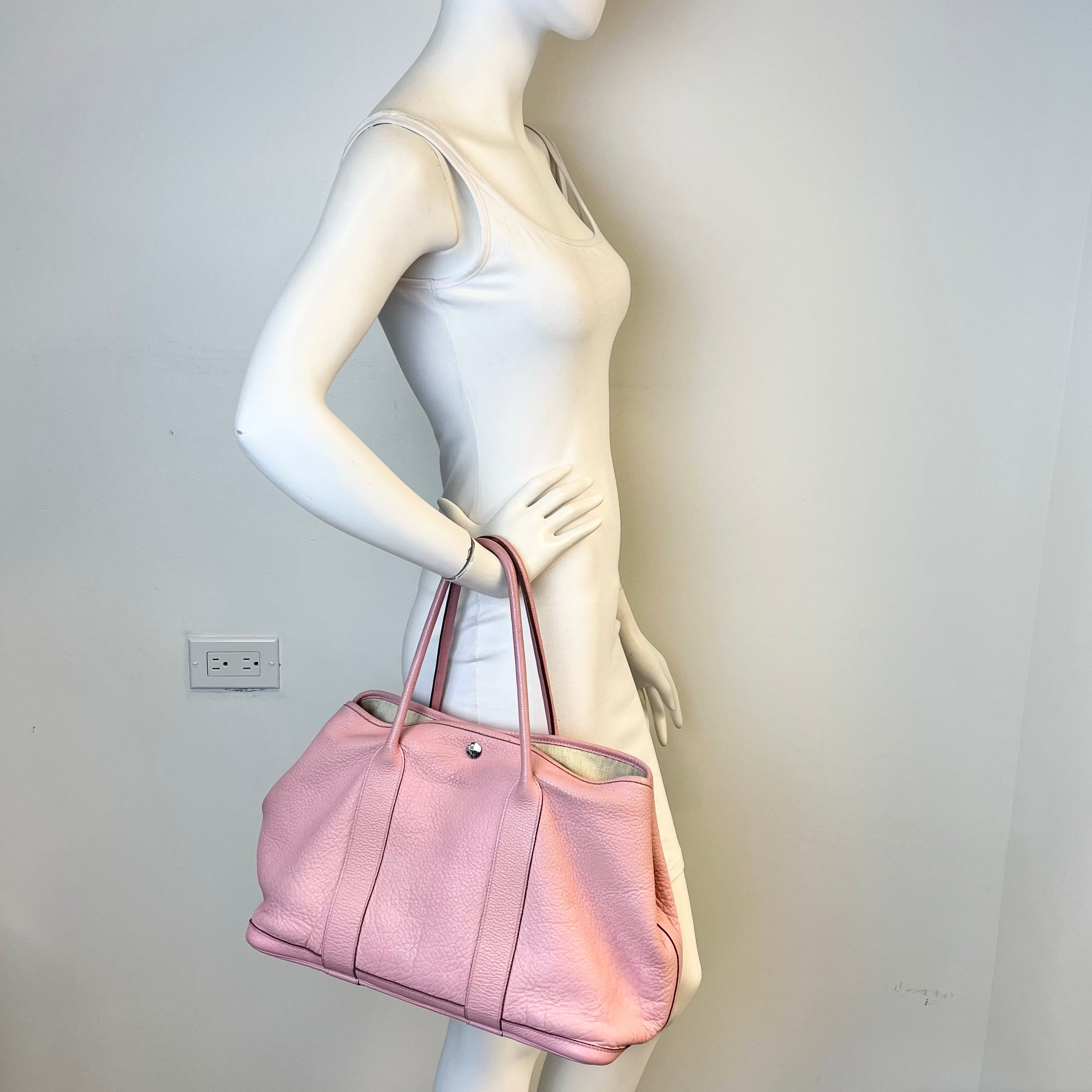 Hermes Garden Party 36 Tote Bag with Leather Handle - Luxury Designer Handbag for Women, Perfect for Work, Travel and Everyday Use