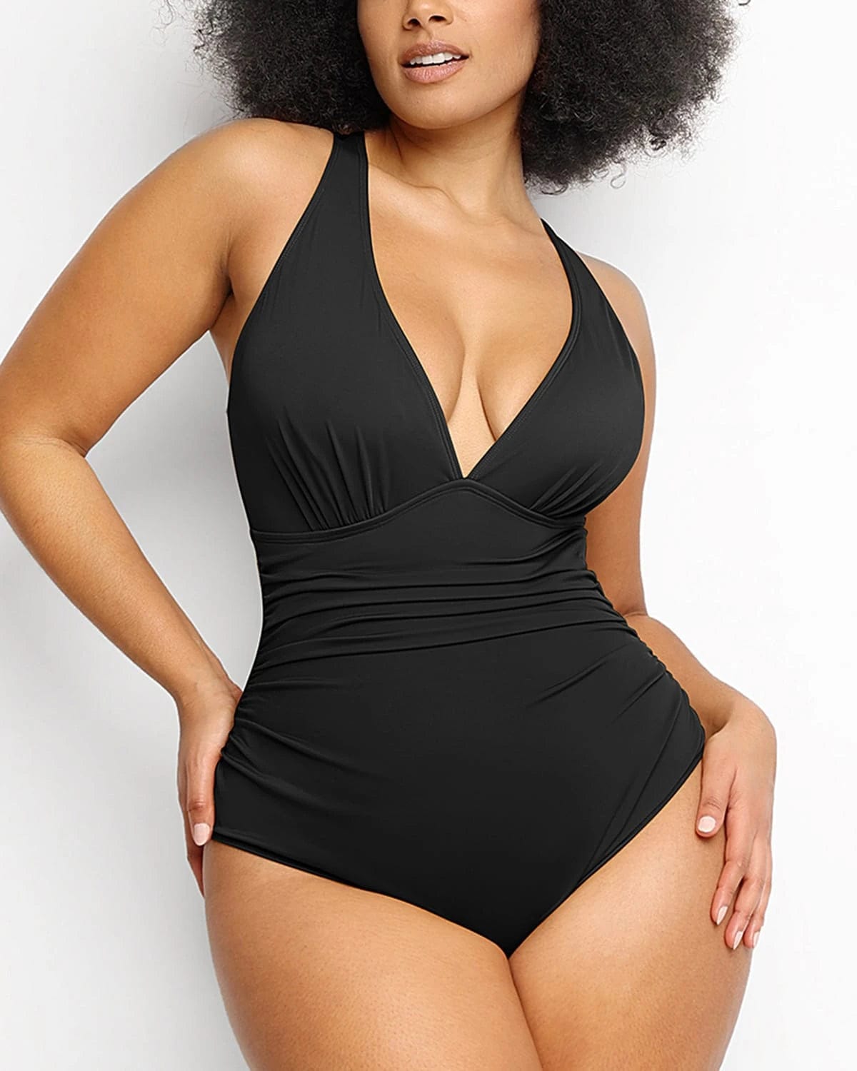 Smart Sculpt Plunge Cutout Swimsuit for Women - Sexy One Piece Bathing Suit with Tummy Control - Perfect for Beach, Pool & Vacation
