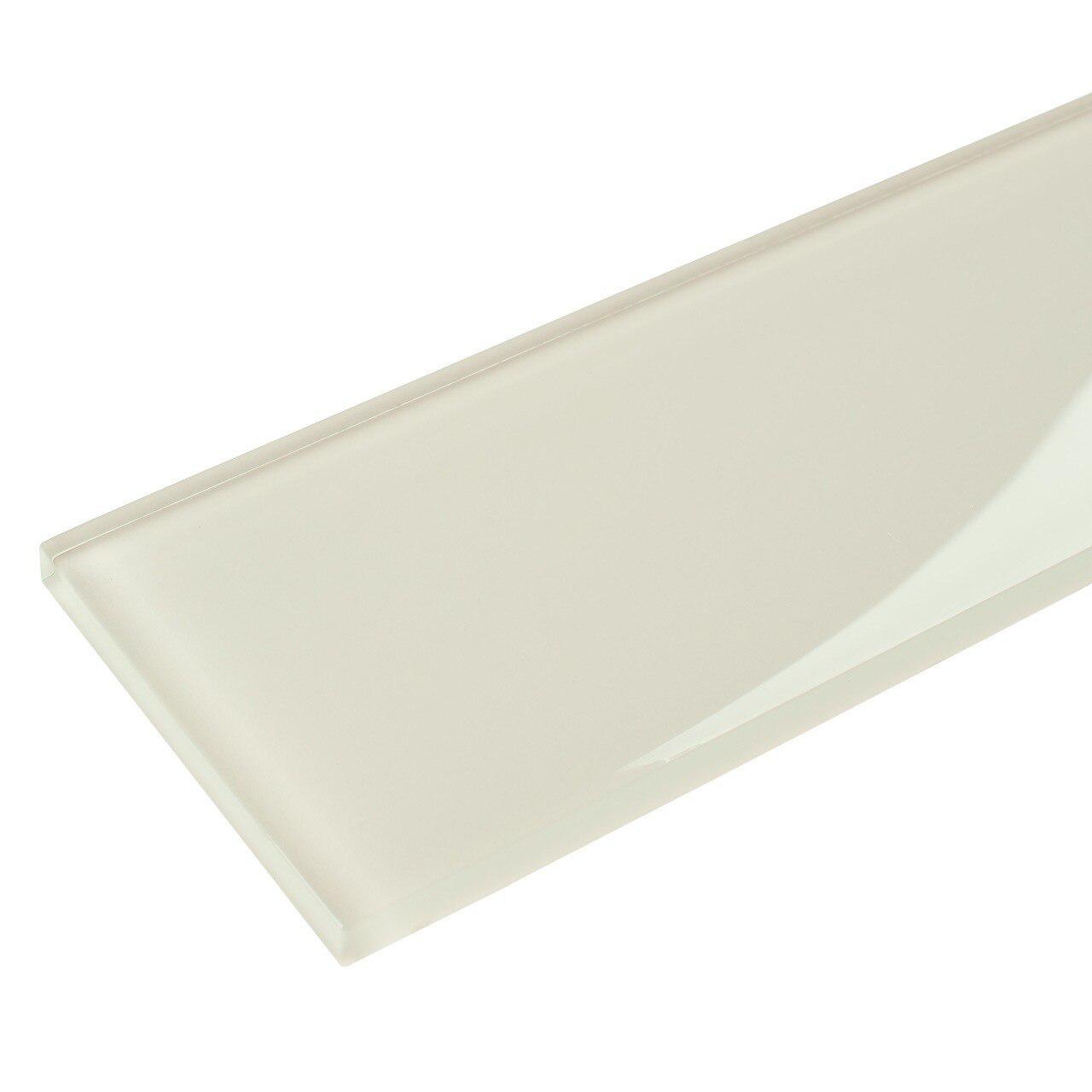 3x12 Creamy Glass Subway Tile - Perfect for Kitchen Backsplash, Bathroom Walls & Modern Home Decor
