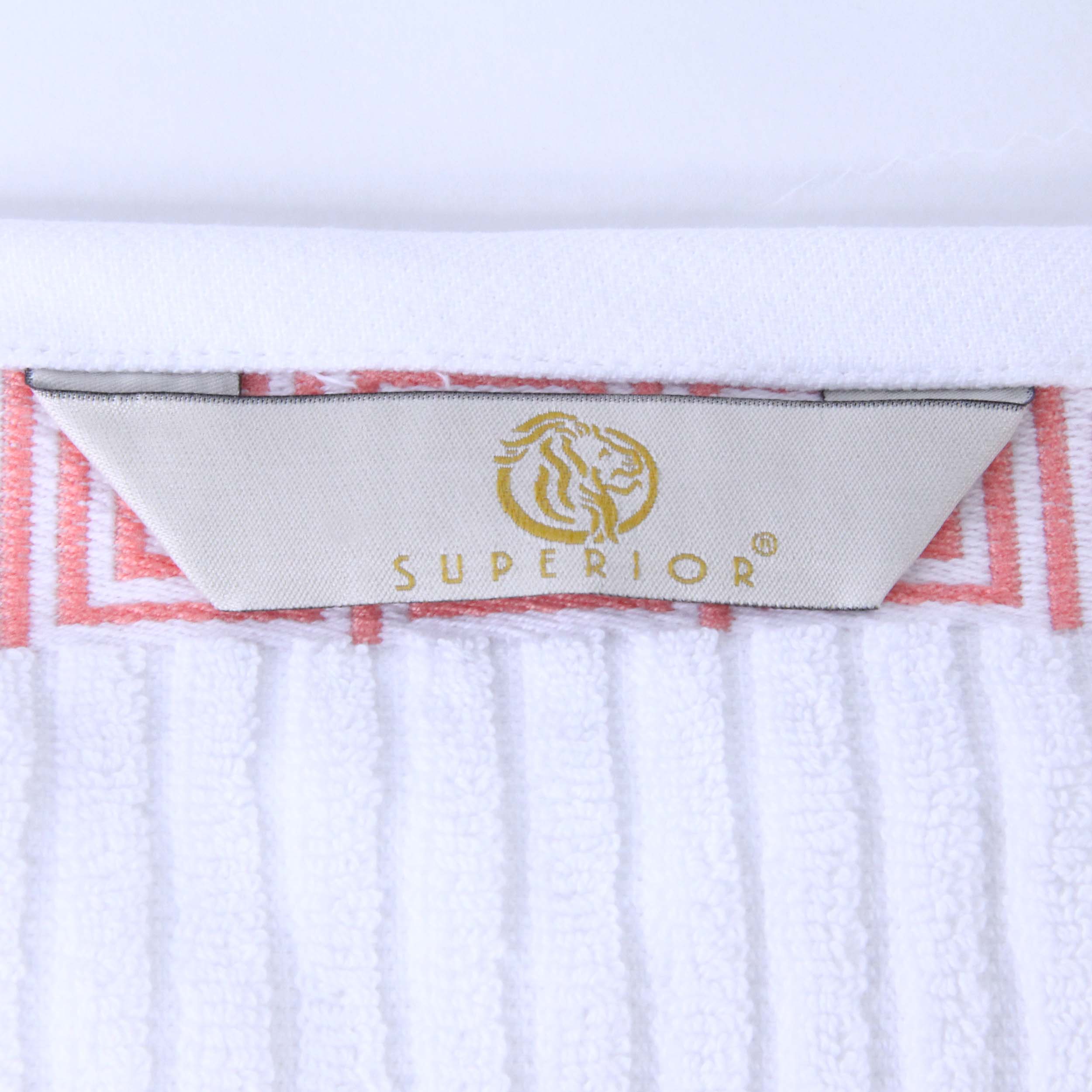 Premium 8-Piece Cotton Towel Set with Greek Scroll & Floral Design - Soft Bath Towels, Hand Towels & Washcloths - Perfect for Bathroom, Spa & Luxury Home Decor