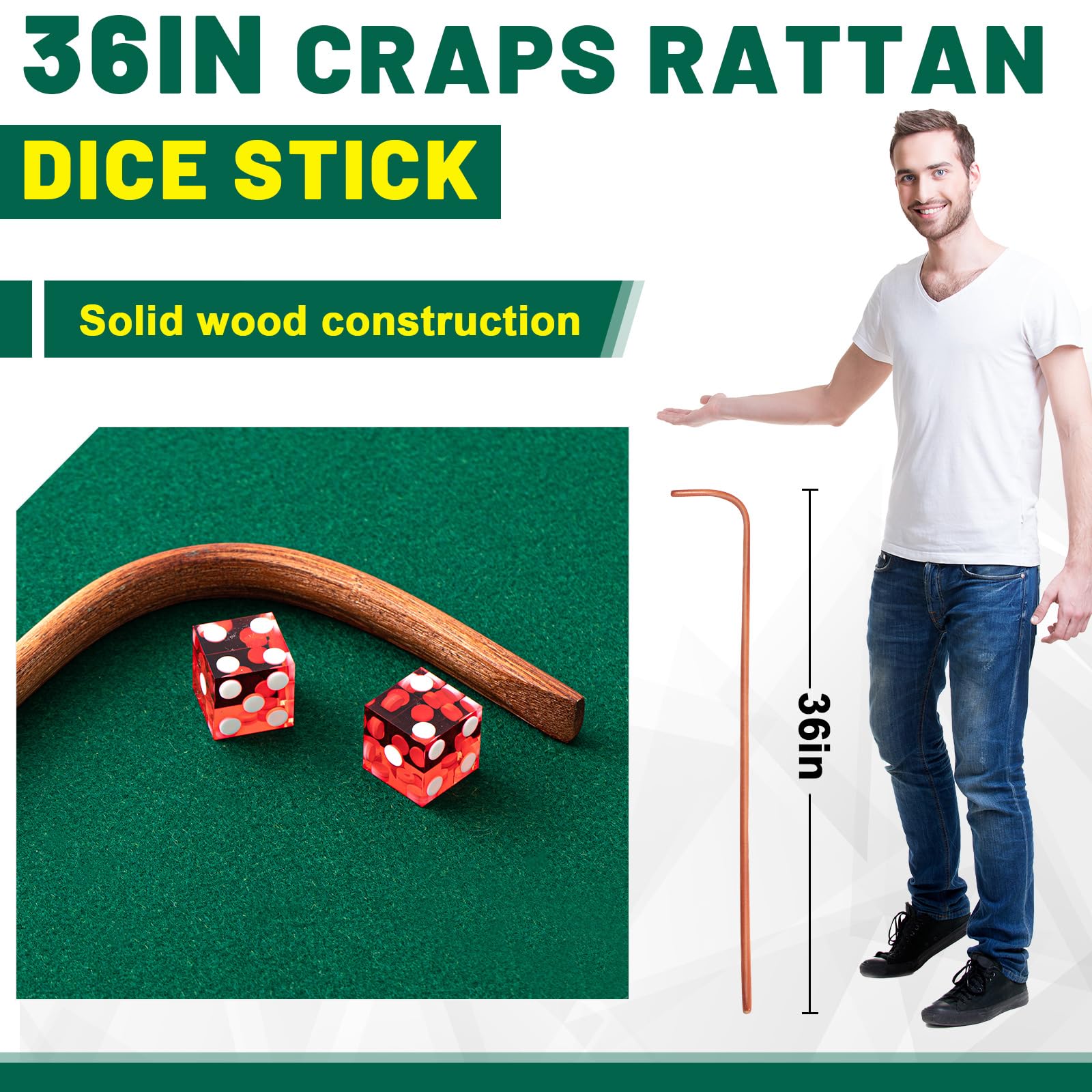 Premium Leyndo Craps Tabletop Game Set - 36