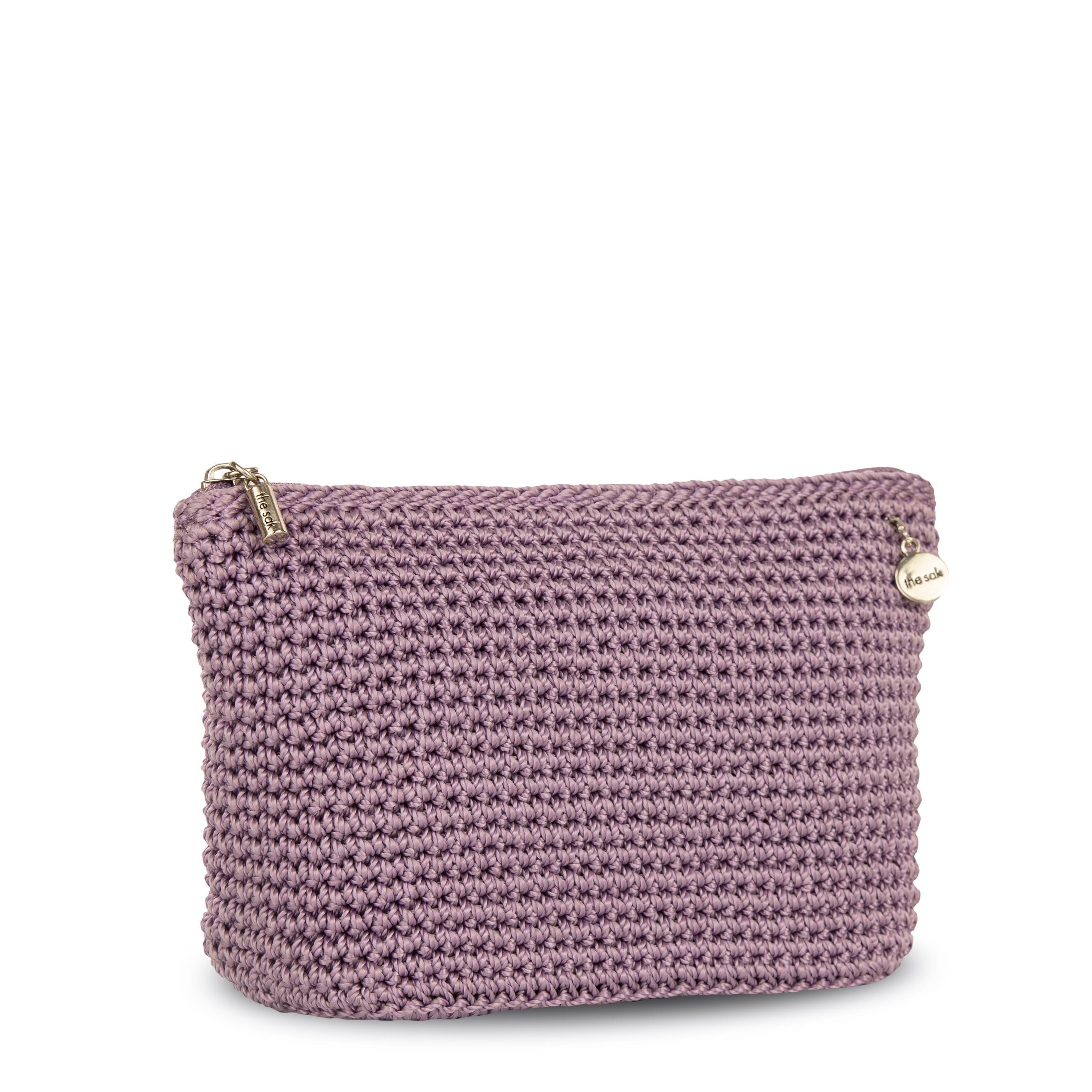 Handmade Crochet Essential Pouch - Heather Gray - Perfect for Travel, Makeup & Daily Essentials Storage