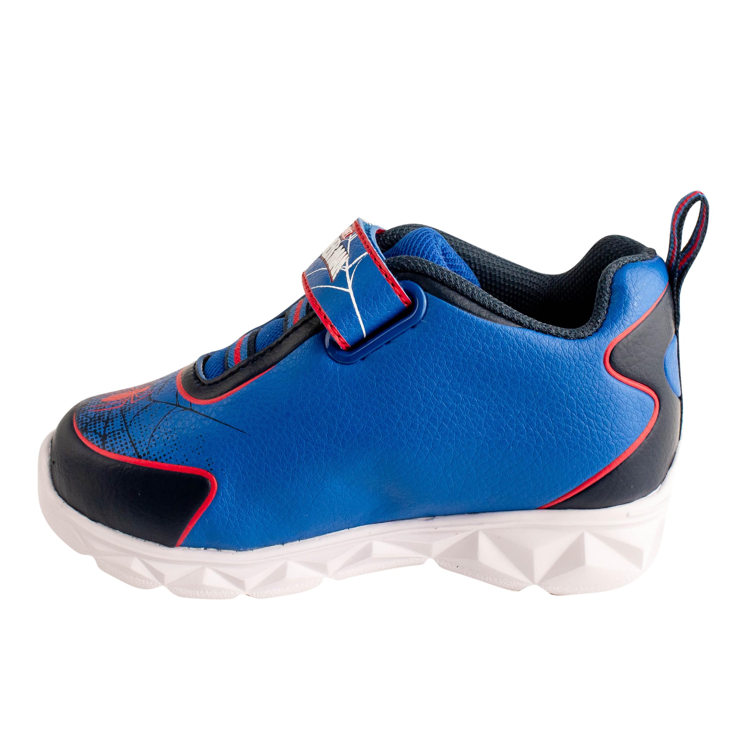 MARVEL Spiderman Light-Up Sneakers for Toddlers - Size 12 Royal Blue | Kids' Superhero Shoes for Playtime & Costume Parties