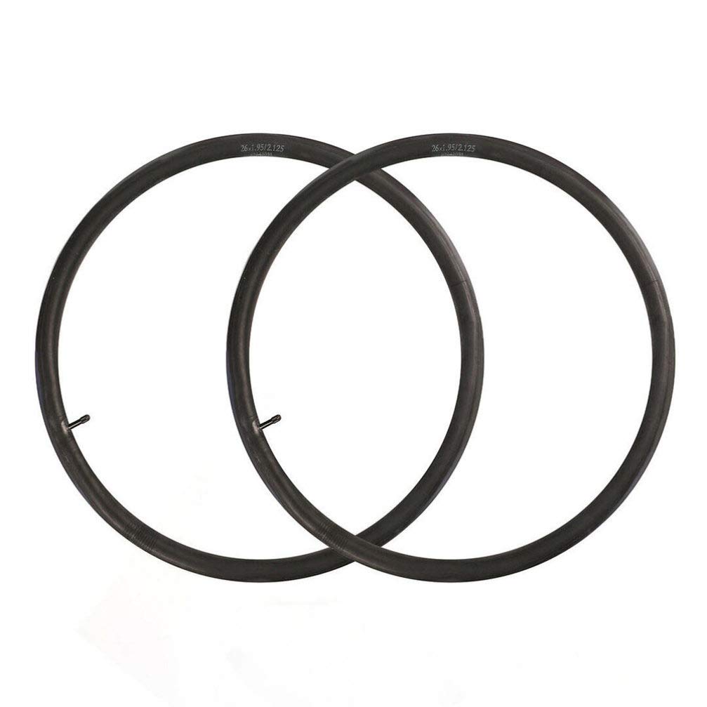 BESPORTBLE 26x1.95 Bike Inner Tube 2-Pack - Schrader Valve Rubber Replacement Tires for Mountain Bike, MTB, Cycling - Perfect for Commuting, Trail Riding & Off-Road Adventures