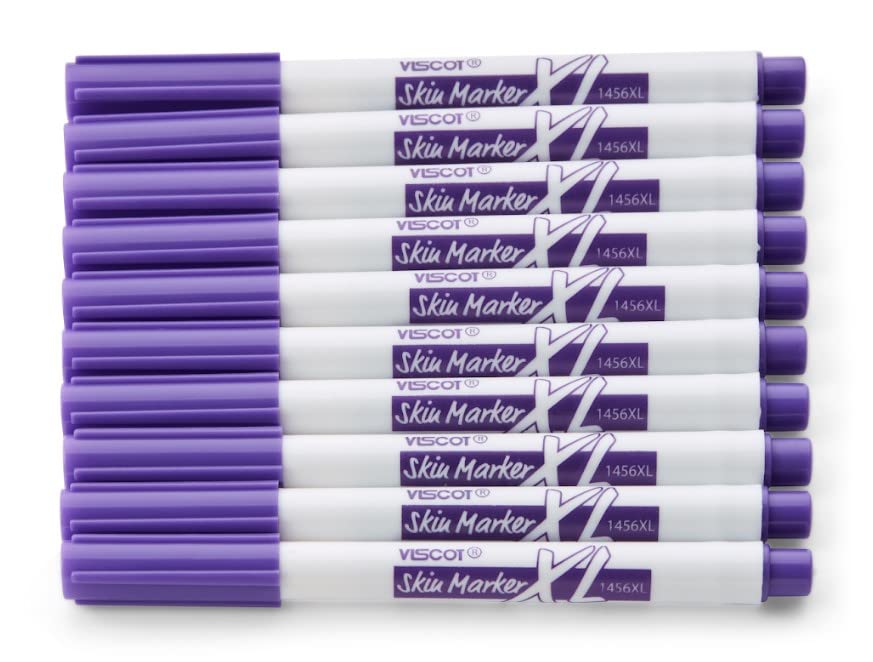 1456XL-10 Mini Ultra Fine Tip XL Surgical Ink Marker - 10 Pack - Latex-Free, FDA Registered Surgical Skin Marker for Precise Marking - Ideal for Surgery, Tattoos, Piercings & Medical Procedures - Durable, Prep-Resistant Ink for Professional Use