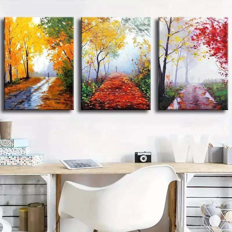 3-Piece Forest Scenery Wall Art Set - Dream Minimalist Canvas Paintings 40x60cm Framed - High Quality Print - 100% Australian Made - Ready to Hang - Perfect for Living Room, Bedroom & Office Decor