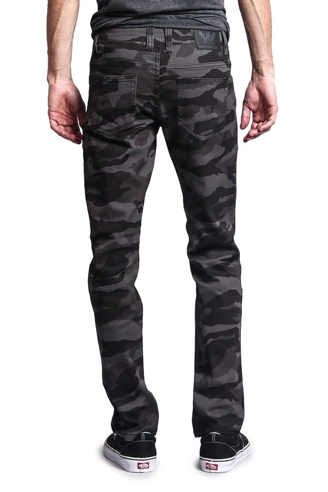 Men's Camouflage Skinny Fit Jeans - Stretch Denim Pants for Casual Wear & Outdoor Activities | Hunting, Hiking & Street Style Fashion