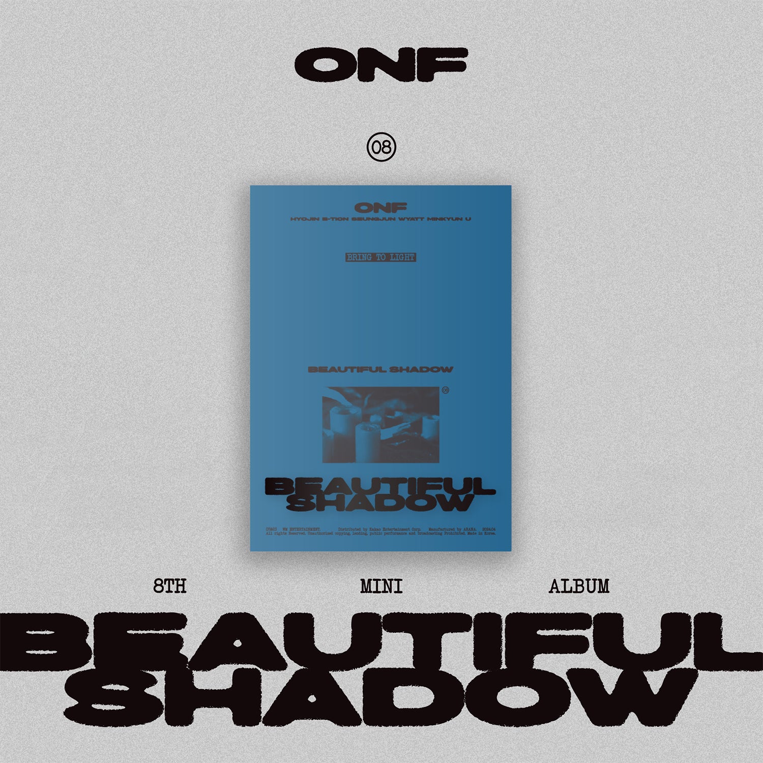 ONF 8th Mini Album 'Beautiful Shadow' – K-Pop Music CD with Photobook & Poster – Perfect for Fans, Collectors, and K-Pop Enthusiasts