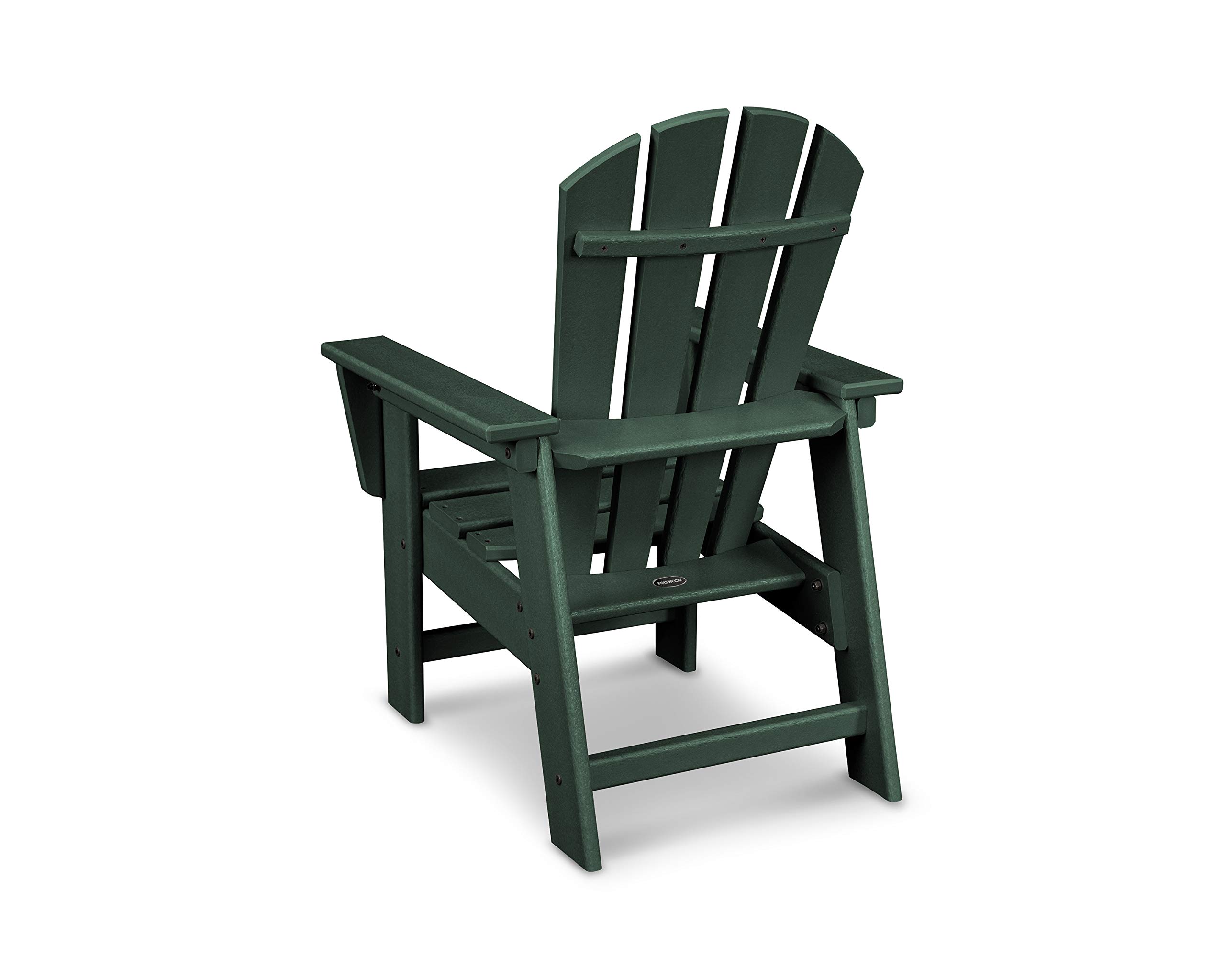 POLYWOOD SBD12GR South Beach Kid Chair - Durable Outdoor Plastic Adirondack Chair for Children, Green - Perfect for Backyard, Poolside & Beach Use