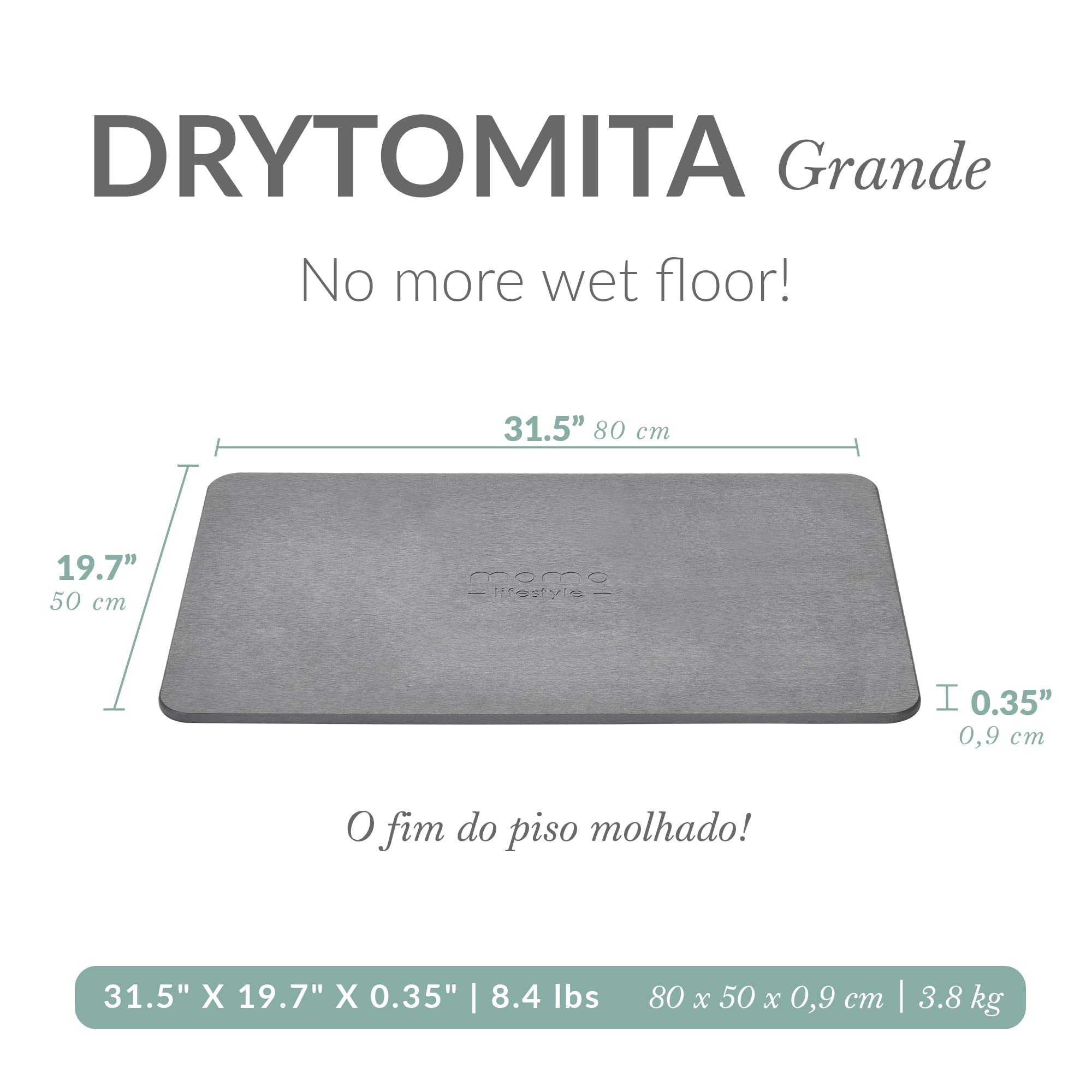 Premium Diatomaceous Earth Bath Mat - 32