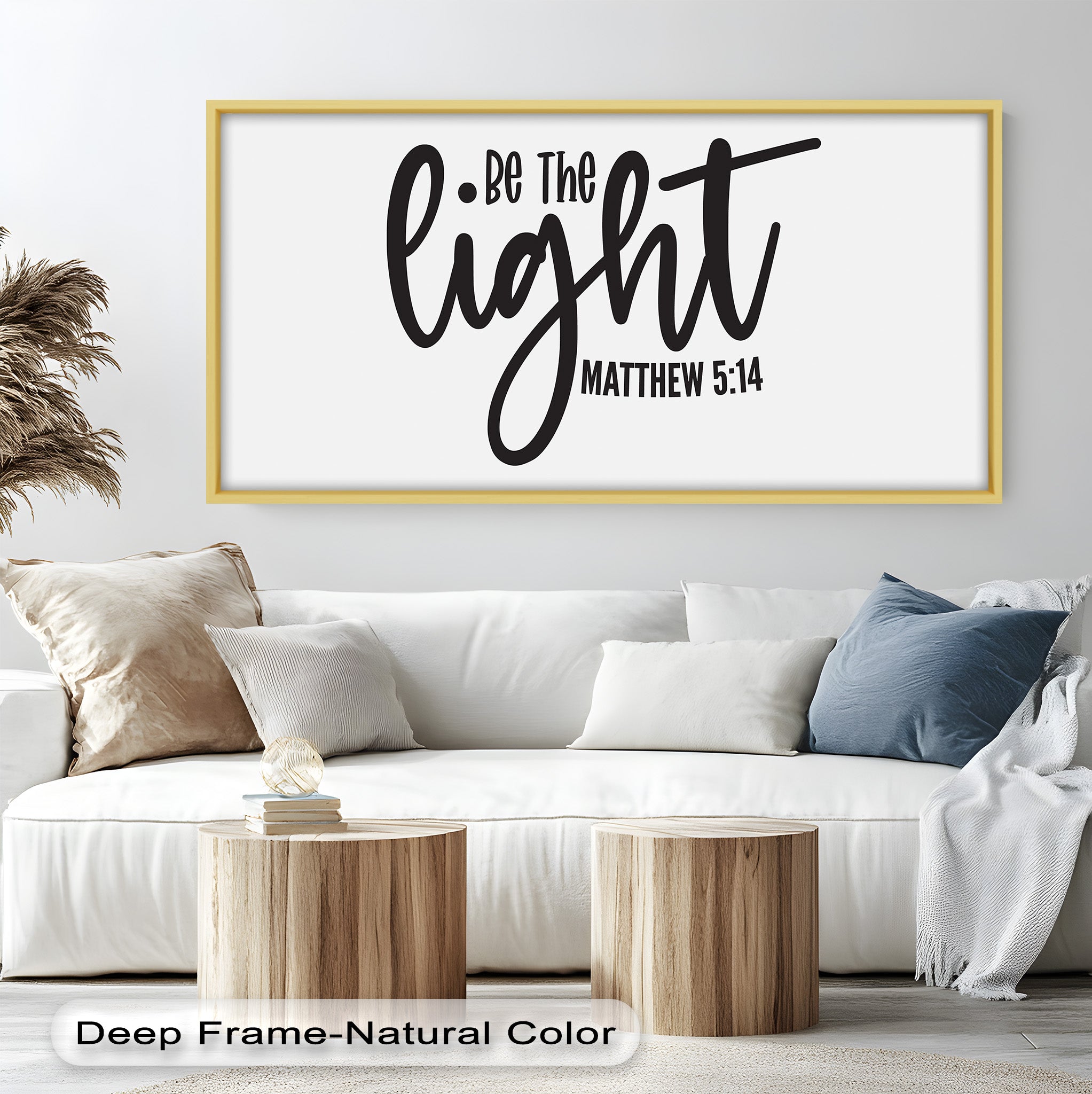 Be The Light - Matthew 5:14 Bible Verse Oil Painting - Christian Home Decor & Gift for Religious Inspiration