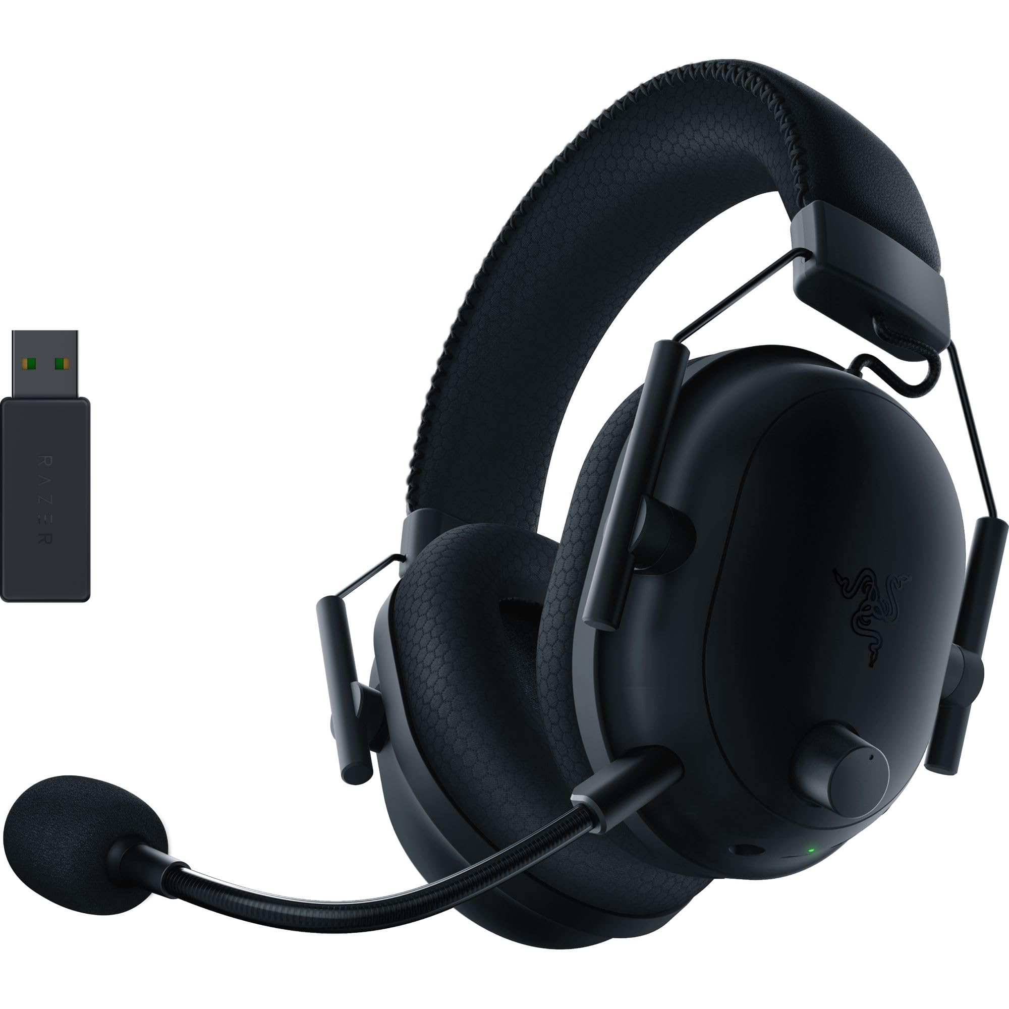 Razer BlackShark V2 Pro Wireless Gaming Headset with THX 7.1 Spatial Audio - 50mm Titanium Drivers - Detachable Noise-Cancelling Mic - Compatible with PC, PS5, PS4, Nintendo Switch - Perfect for Competitive Gaming & Esports (Black)