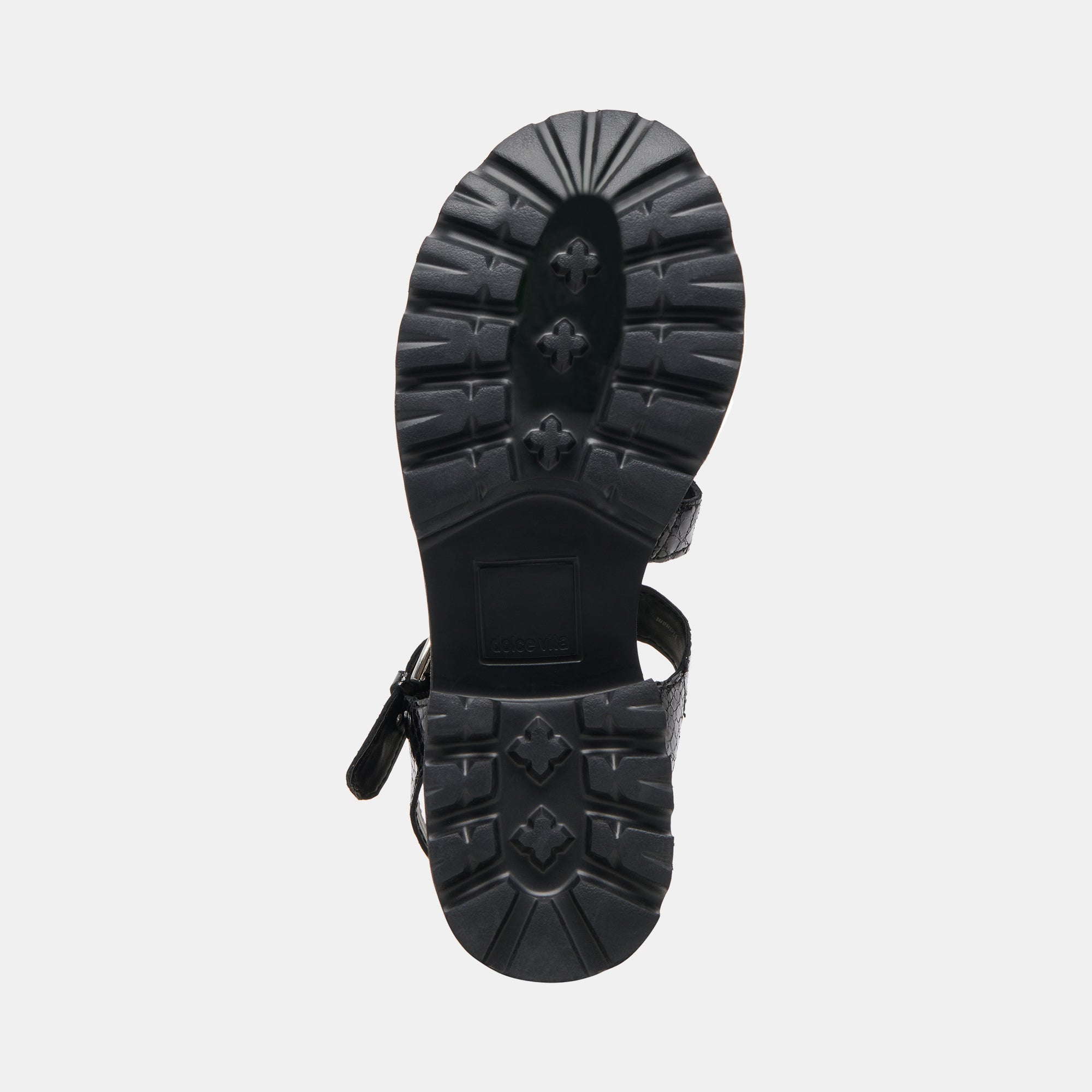 LATICE Women's Sandals - Midnight Blue Embossed Leather Strappy Flat Sandals for Summer, Beach, and Casual Outings