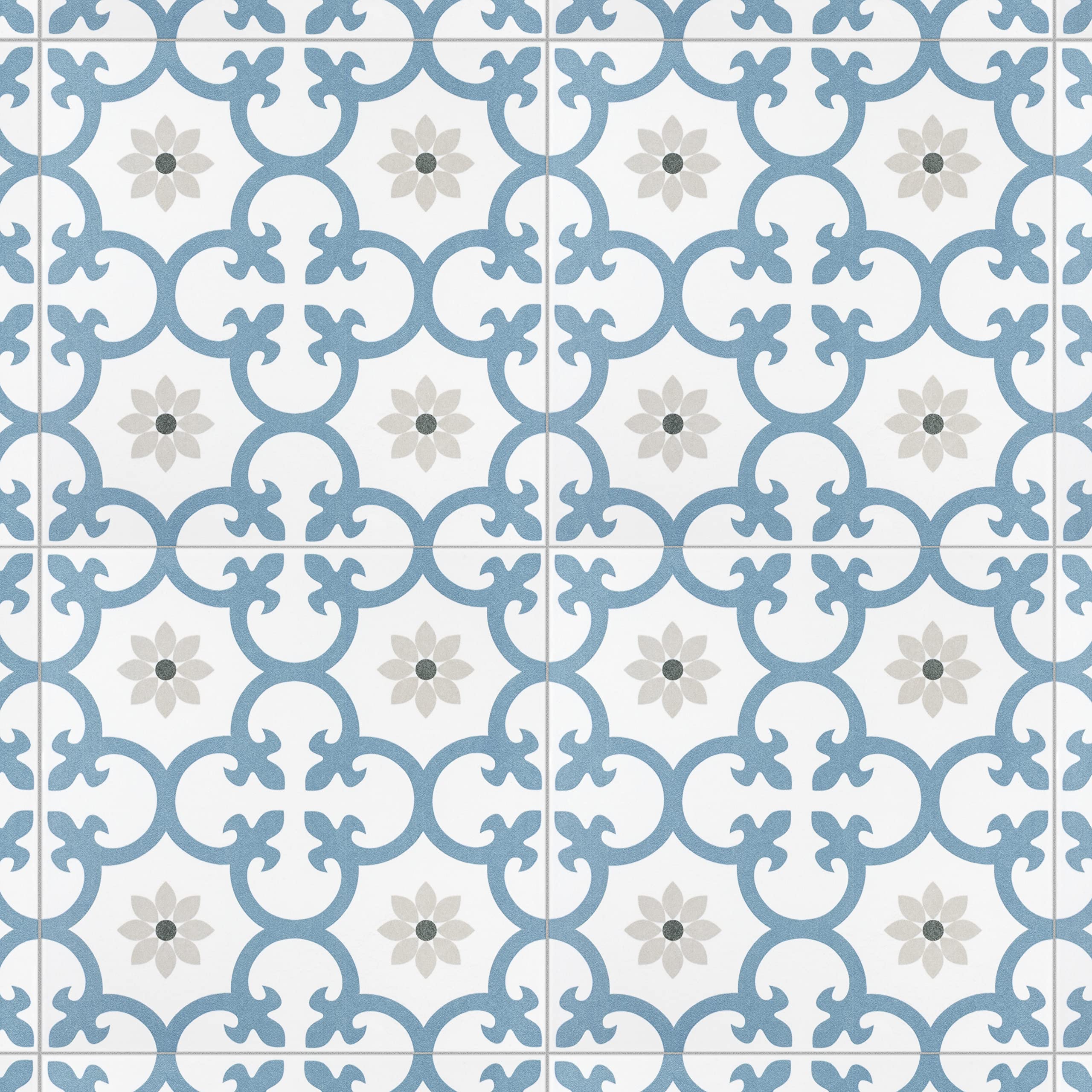 Merola Tile Daria Niagara 9.75x9.75 Inch Porcelain Floor and Wall Tile - Perfect for Bathroom, Kitchen Backsplash, and Shower Renovations