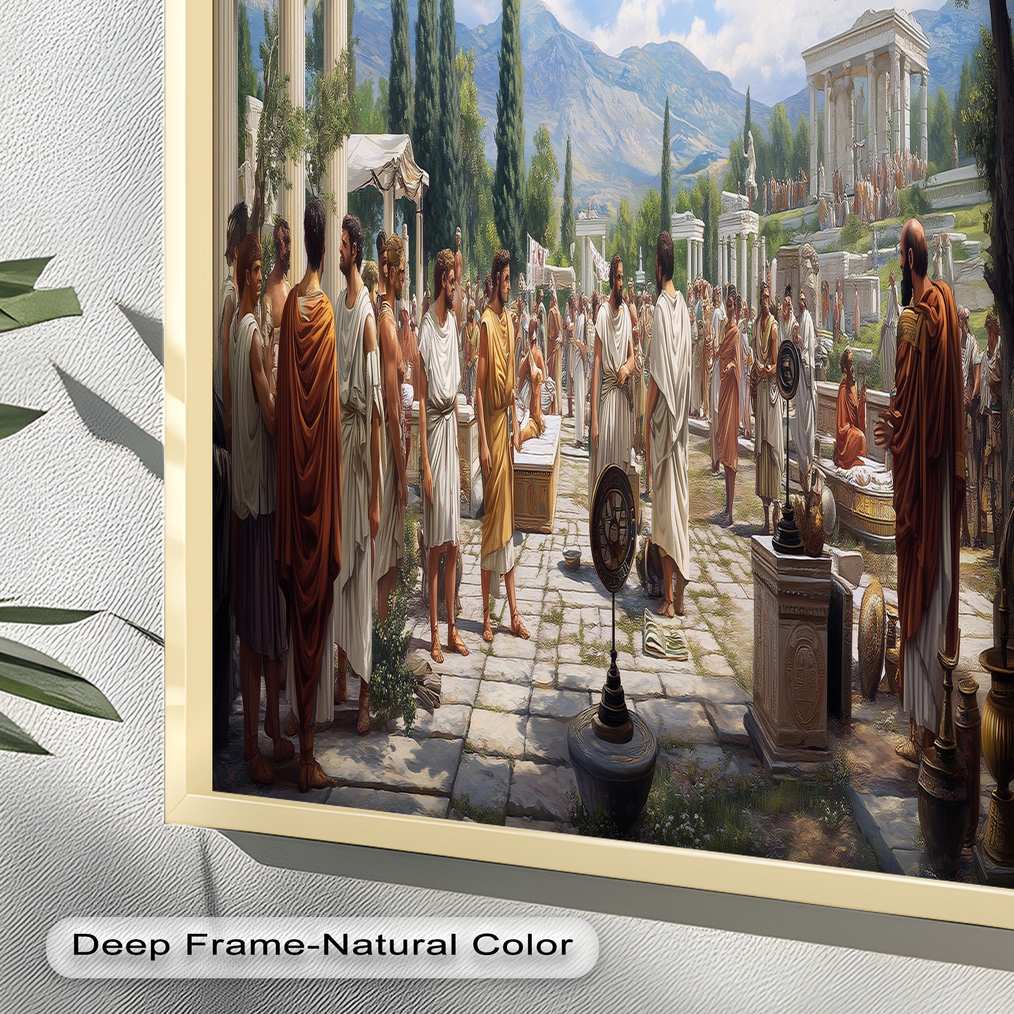 Agora of the Ancients - Greek Mythology Oil Painting Wall Art for Home Decor, Office & Gift