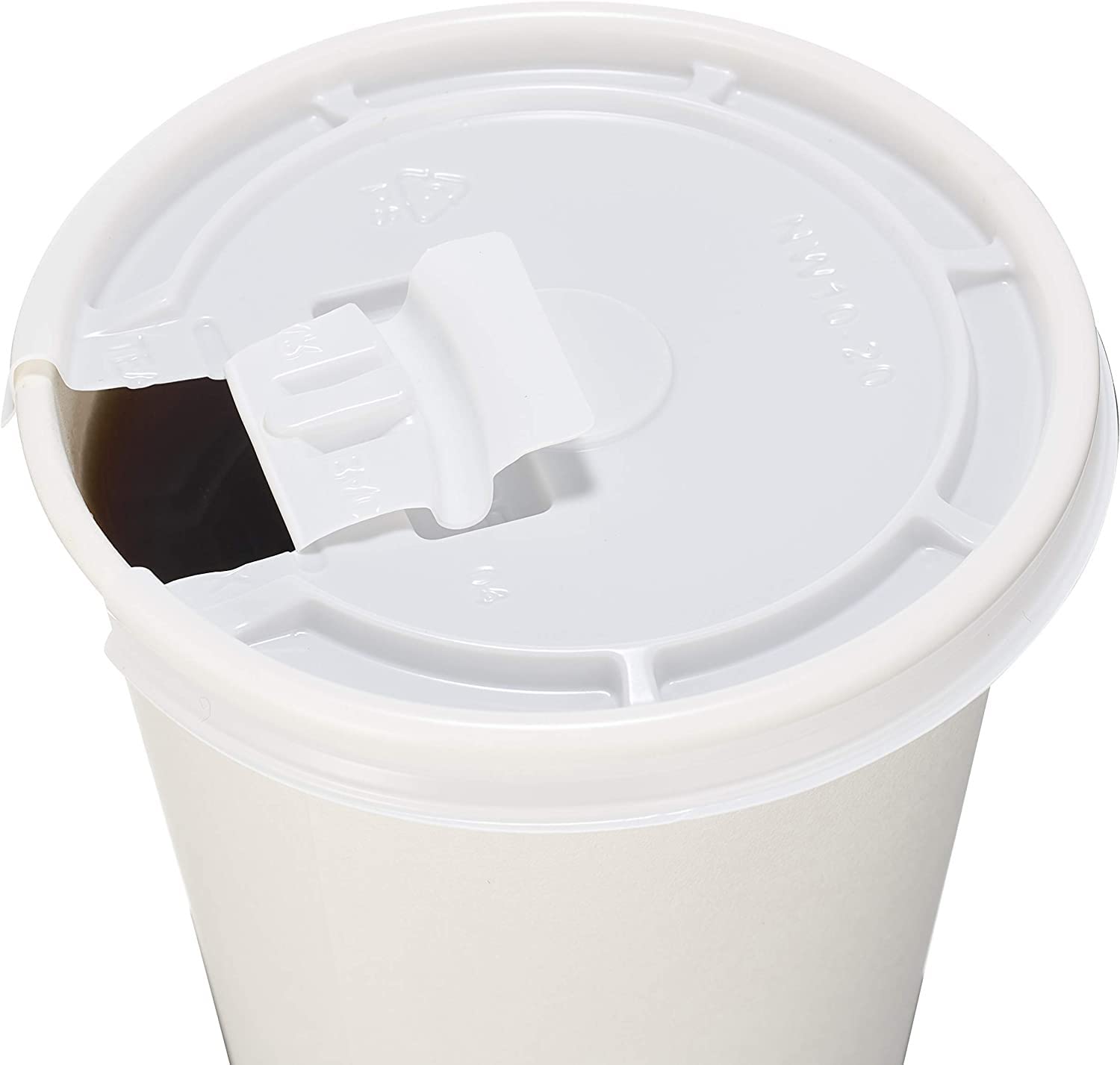 Disposable Plastic Flat Tear-Back Lids with Pinhole Design for 8oz Hot Cups - 2000 Count - Perfect for Coffee Shops, Takeout, and Office Break Rooms