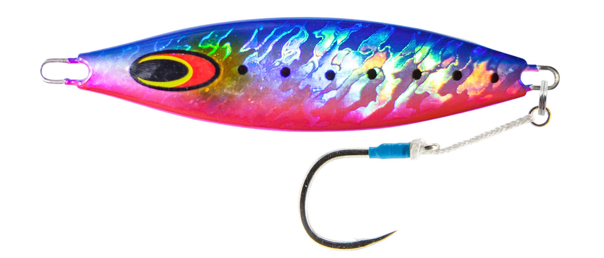Nomad Design Buffalo Flash Fall Slow Pitch Jig - Super Strong Sharp BKK Assist Hook for Saltwater Fishing - Perfect for Deep Sea Jigging & Offshore Angling