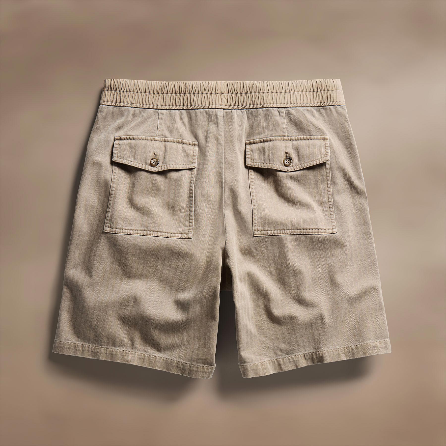 Men's Herringbone Twill Utility Shorts - Casual & Durable Overcast Pigment Design for Outdoor Activities, Hiking, and Everyday Wear