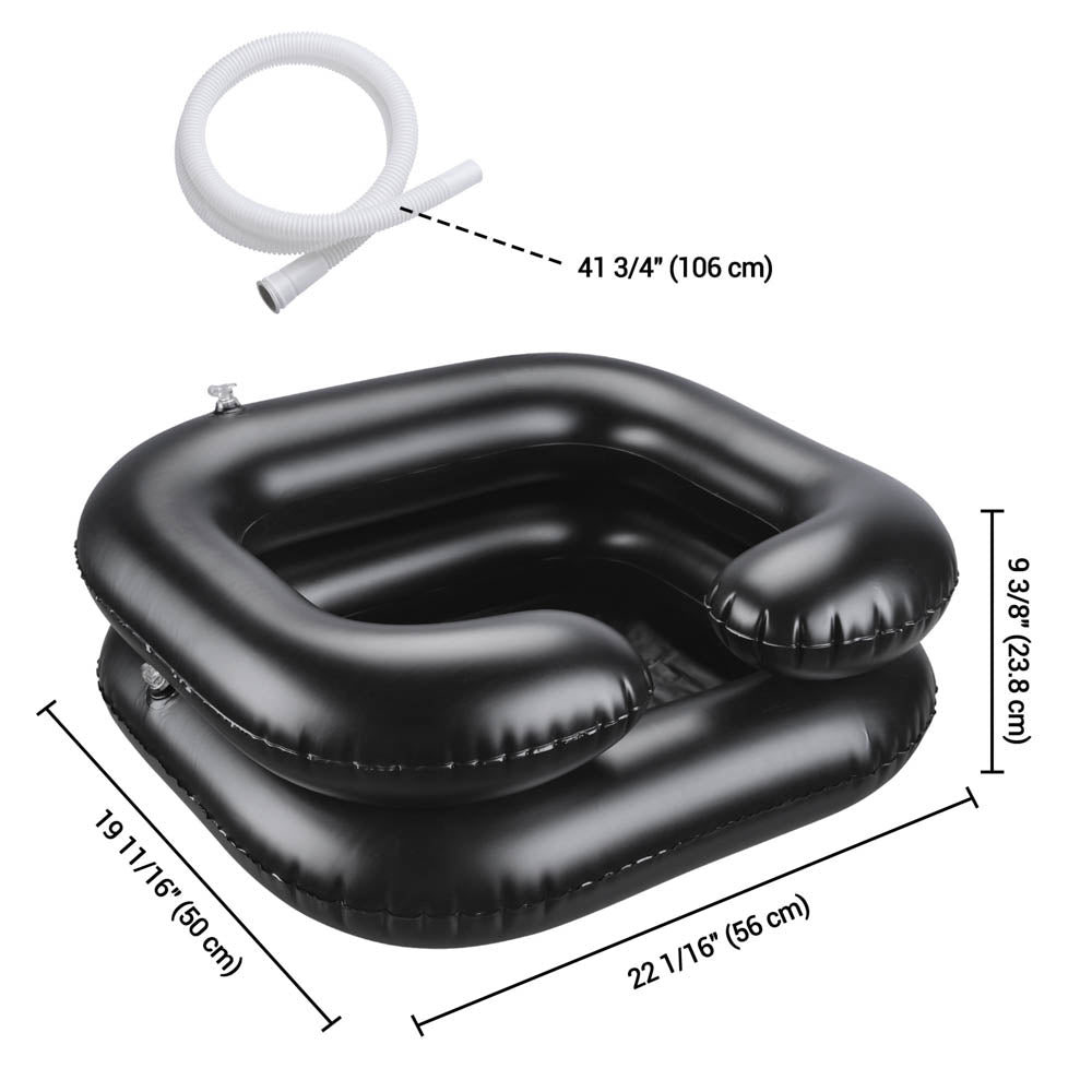 Inflatable Shampoo Bowl for Hair Washing - Portable Salon Sink for Home & Travel - 2 Pack - Perfect for Home Salons, Mobile Stylists & Hair Care Professionals