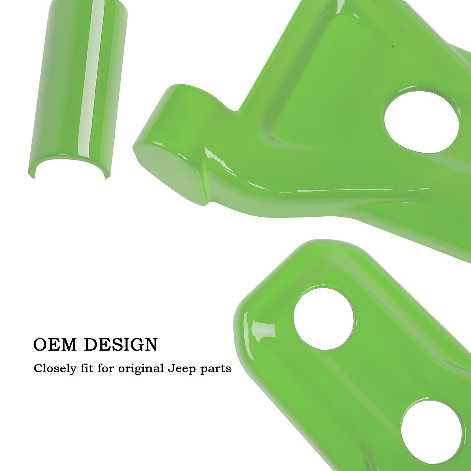 RT-TCZ Hood Hinge Cover - Exterior Decoration Accessories for 2018-2023 Jeep Wrangler JL JLU & Gladiator JT (Light Green) - Upgrade Your Off-Road Vehicle Style for Adventure & Daily Driving