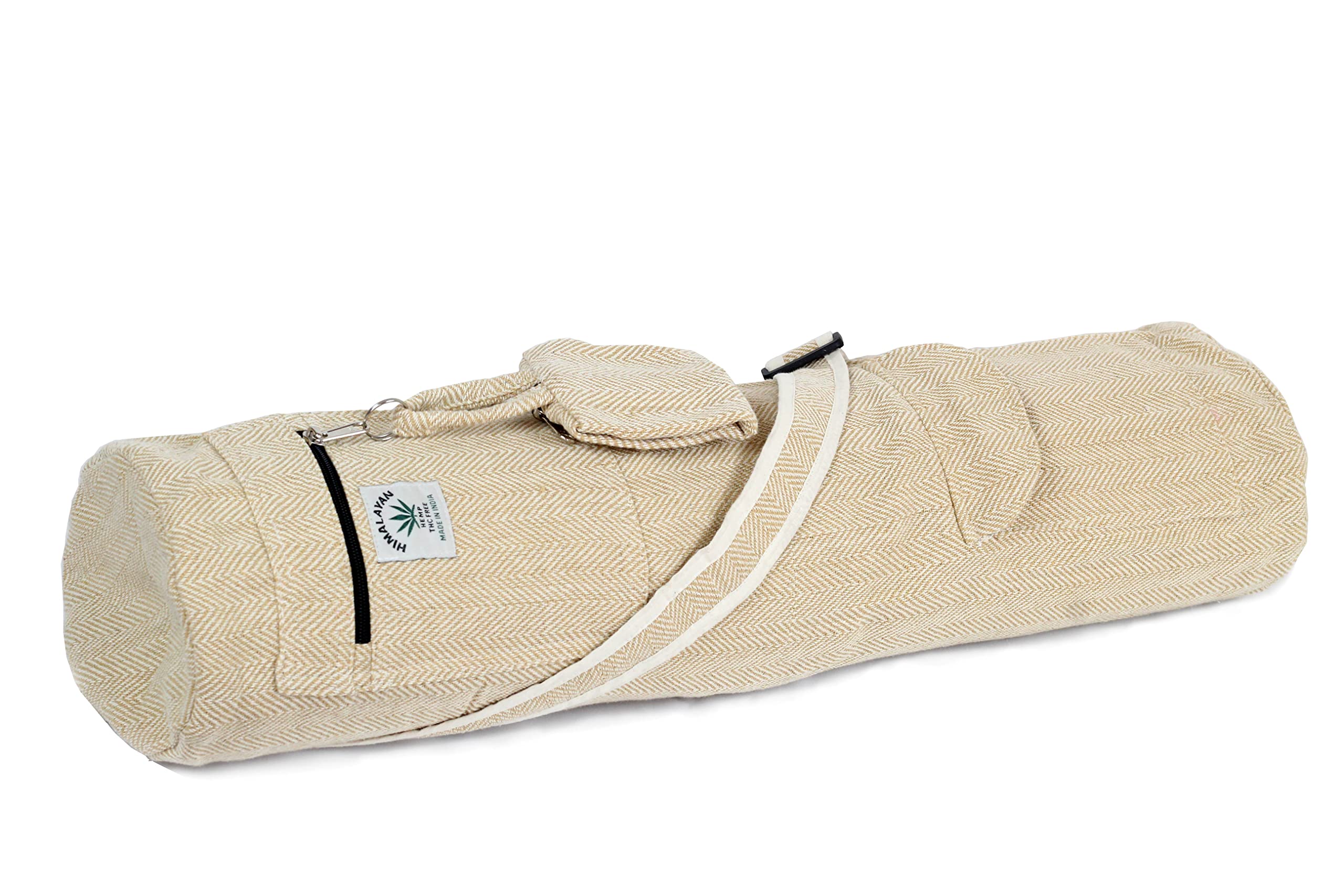 Eco-Friendly Hemp Yoga Mat Bag with Full-Zip Closure - Fits Up to 26 Inch Mats - Perfect for Yoga, Pilates & Gym Workouts - Sustainable Yoga Mat Carrier for Active Lifestyles