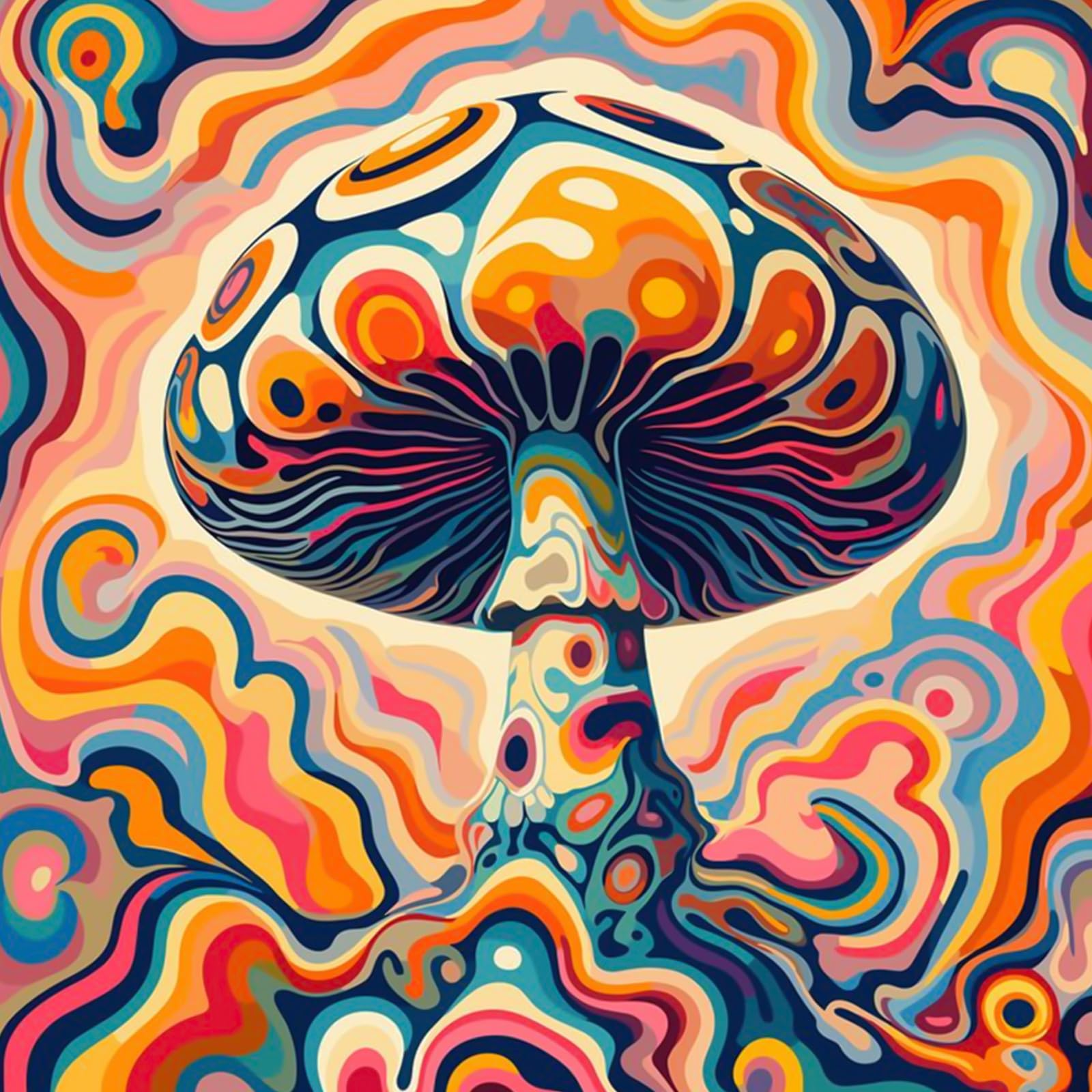 5D Diamond Painting Kit for Adults - DIY Mushroom Diamond Art with Round Drills, Full Drill Canvas 12x12 Inch - Home Wall Decor, Beginner Craft, Relaxing Art Therapy Gift (Perfect for Stress Relief & Living Room/Bedroom Decoration)