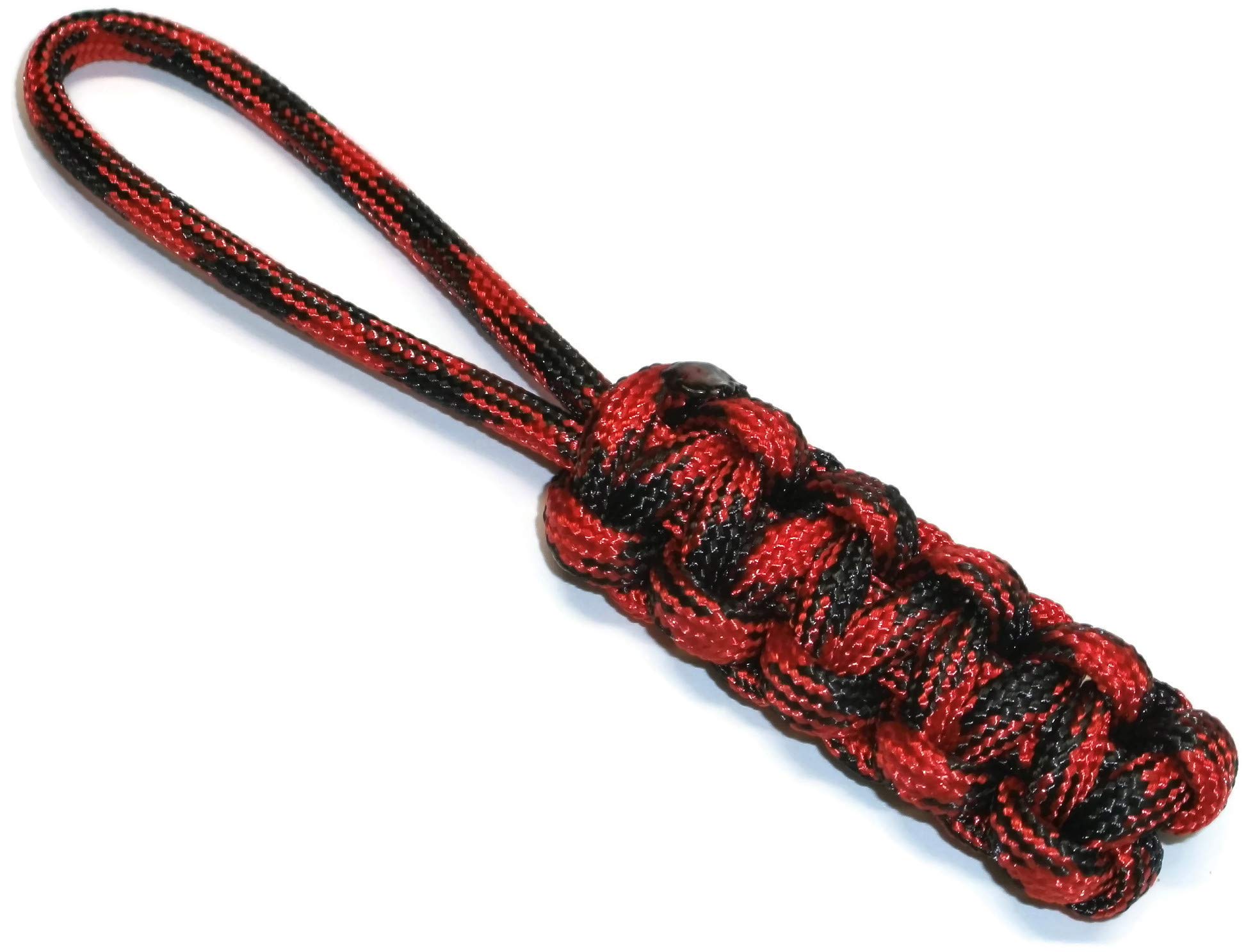 RedVex Paracord Zipper Pulls - Knife & Gear Lanyards in Black/Red (4