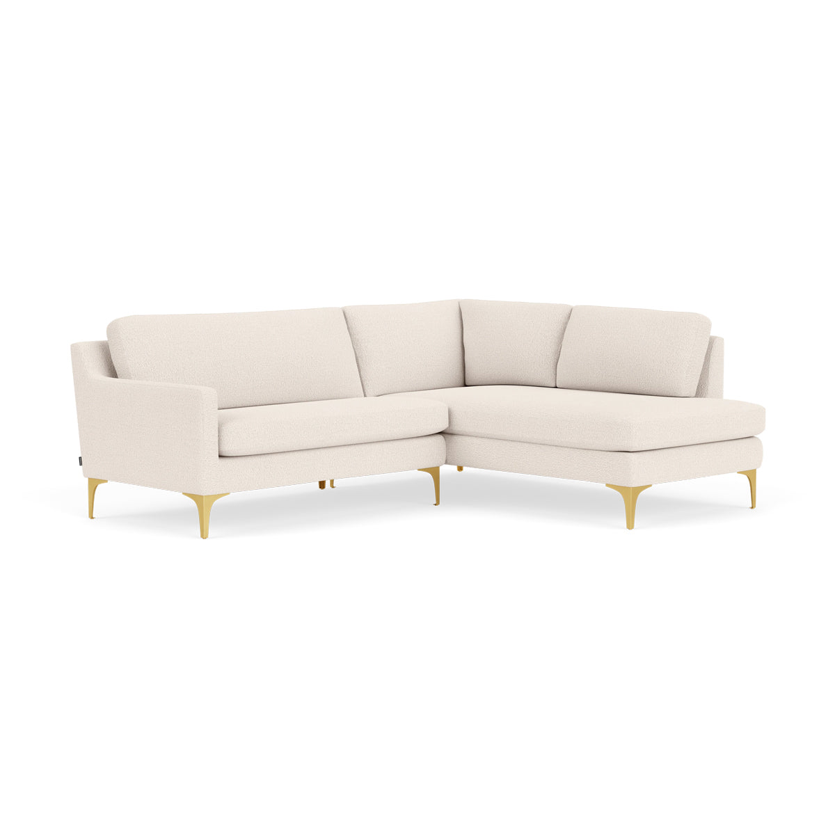 Astha Boucle Right Corner Sofa - Modern L-Shaped Sectional Couch for Living Room, Lounge & Small Spaces | Soft Upholstery, Comfortable Seating, Stylish Home Decor