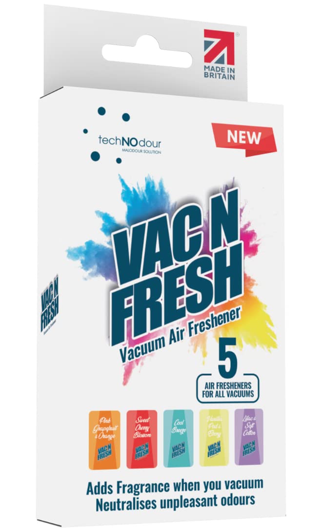 Vac N Fresh Hoover Bag Fresheners 5 Pack - Scented Vacuum Deodorizer Discs for Pet Owners - Eliminates Odors in Bagless & Regular Vacuums