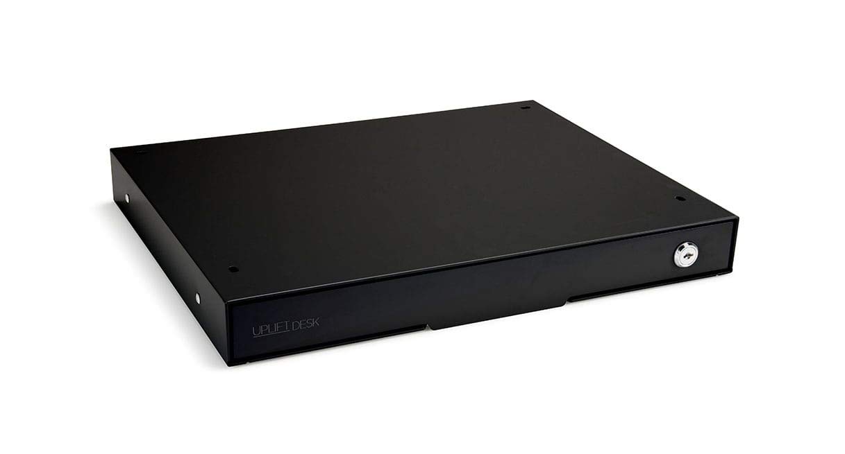 Slim Under Desk Storage Drawer Organizer - Black File Cabinet for Home Office by UPLIFT Desk | Perfect for Storing Documents, Office Supplies & Accessories Under Computer Workstation