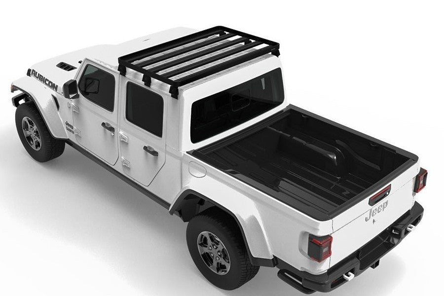 Jeep Gladiator JT Front Runner Outfitters Slimline II Roof Rack Kit - Heavy Duty Aluminum Rack System for Off-Road Adventures & Camping Gear Storage