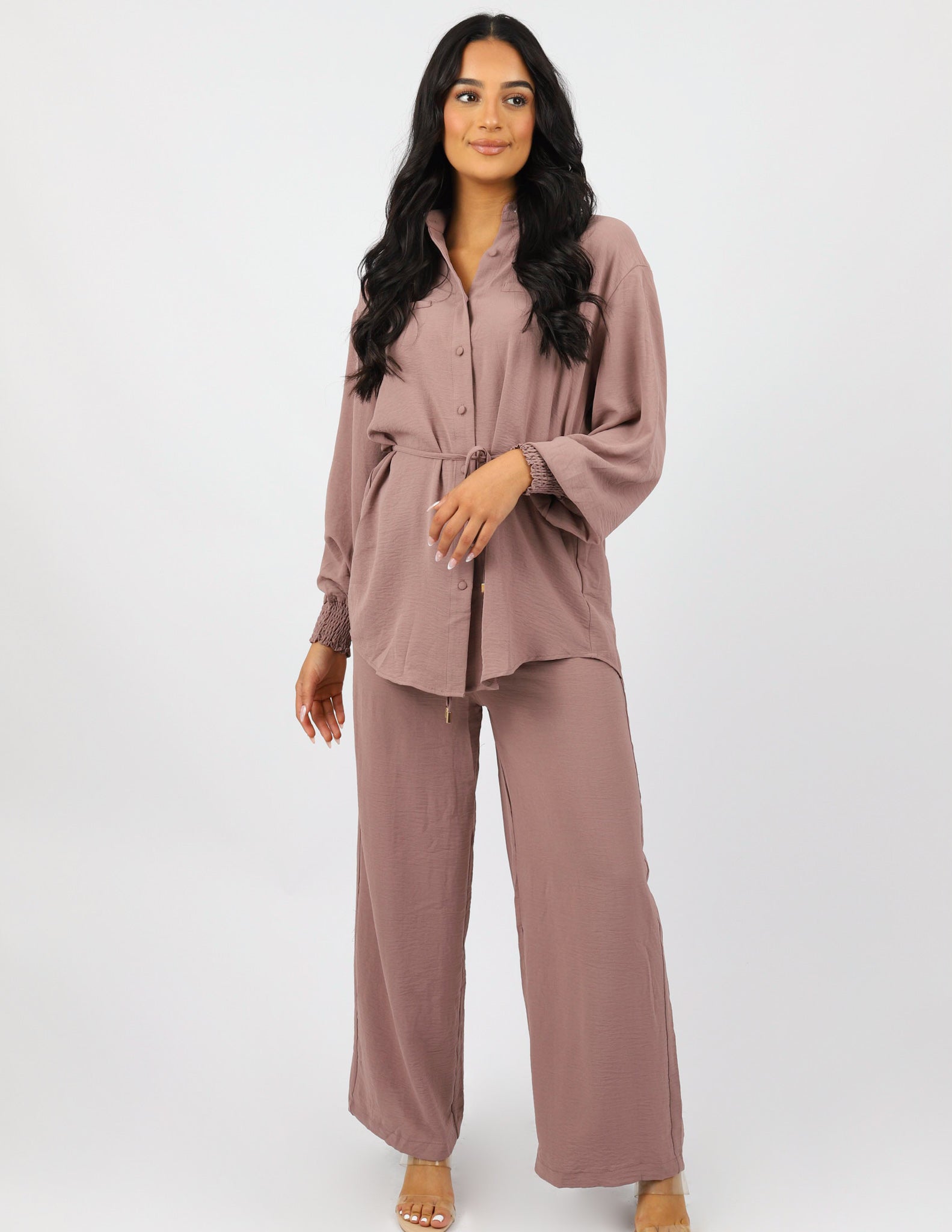 Women's High Waist Wide Leg Pants - Comfortable Stretchy Palazzo Trousers for Work, Office & Casual Wear | Plus Size Available