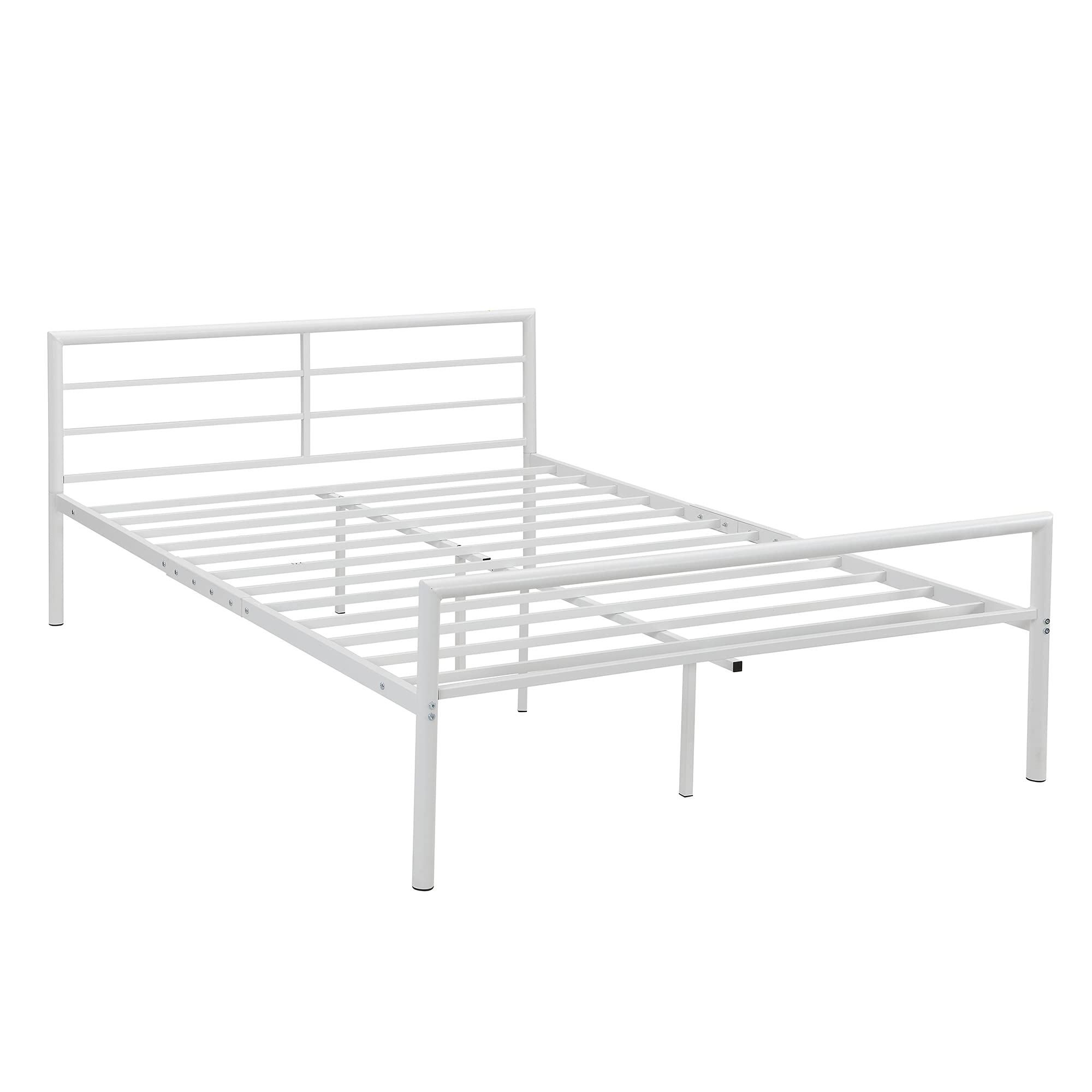 **Metal Twin Over Full Bunk Bed with Built-in Desk & Guardrail - Space-Saving Loft Bed with Flat Steps Ladder, White - Perfect for Kids' Rooms, Dorms & Small Apartments**