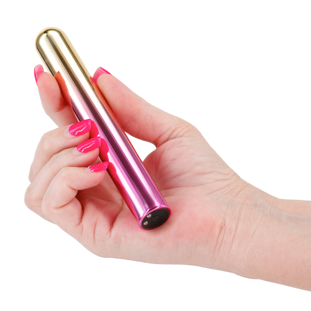 Premium Chroma Rechargeable Metallic Straight Vibrator - Large Size for Women, Powerful & Quiet G-Spot Stimulation - Perfect for Solo Play & Couples Intimacy