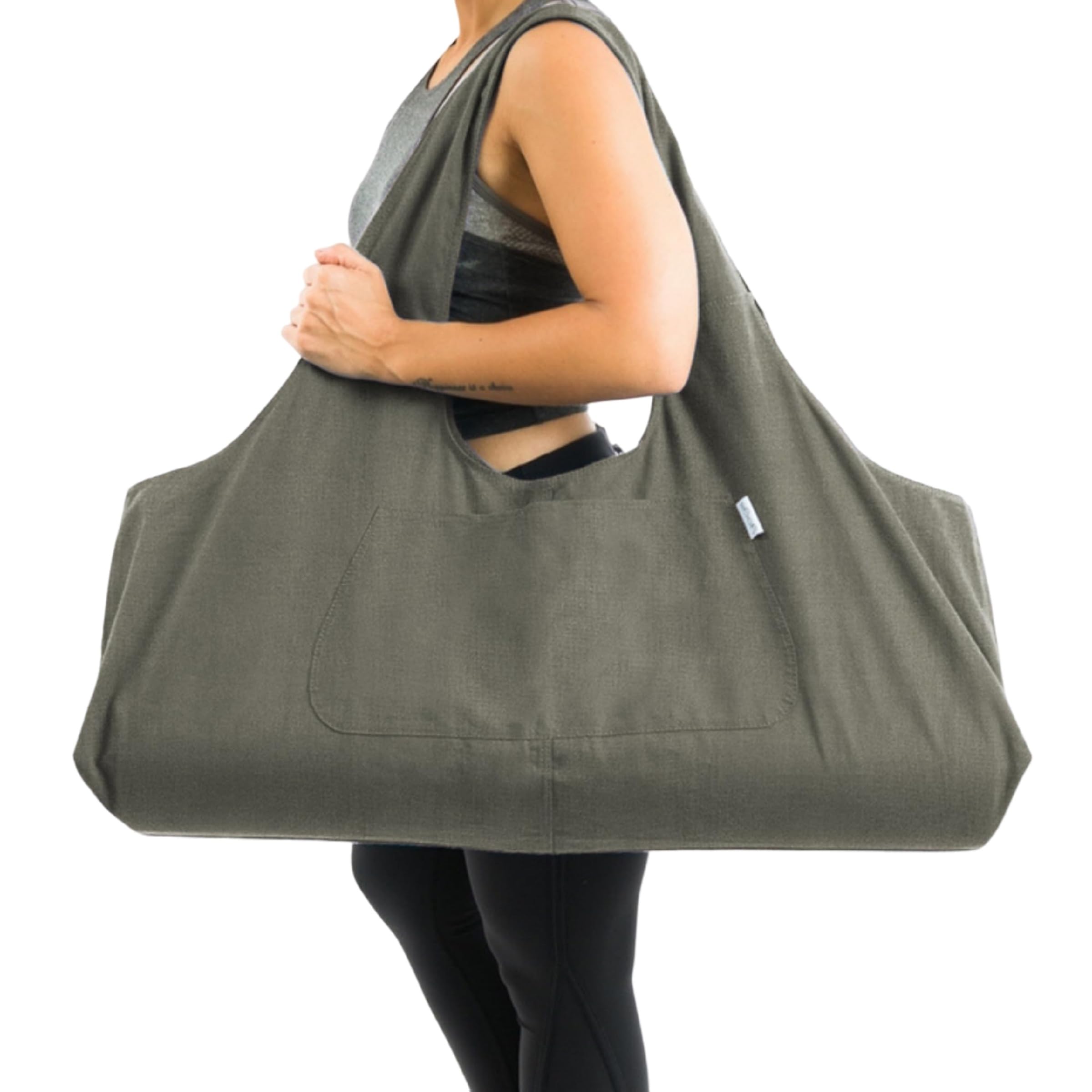 Yogiii Yoga Mat Bag - Large Tote with Side Pocket for Yoga & Gym