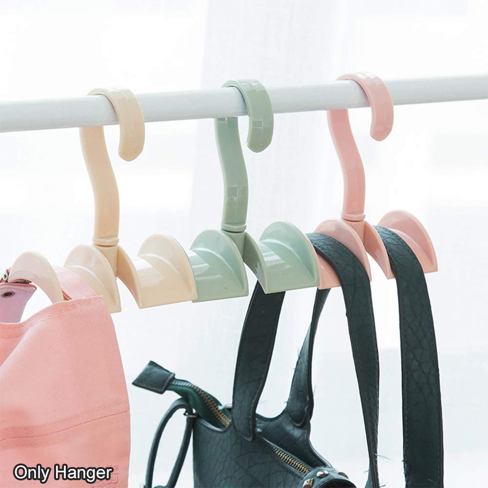 AOUTLE 360° Rotating Handbag Hanger for Closet - Space Saving Bag & Belt Organizer with Multi-Hook Design for Purses, Scarves, Ties & Accessories | Perfect for Bedroom, Walk-in Closet & Dorm Organization
