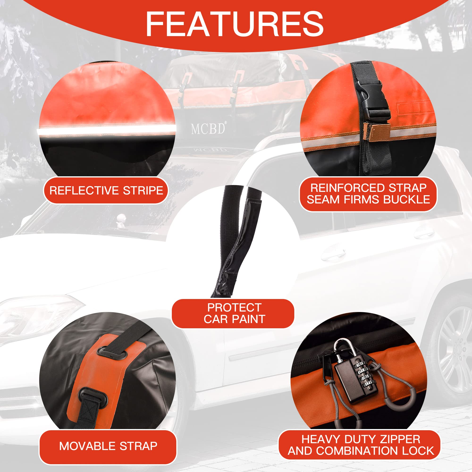 26 Cubic Feet Waterproof Rooftop Cargo Carrier - Universal Soft-Shell Roof Bag for SUVs & Cars with/without Rails | Includes 8 Reinforced Straps, 6 Door Hooks, Storage Bag & Anti-Slip Mat | Perfect for Road Trips, Camping & Extra Luggage Storage