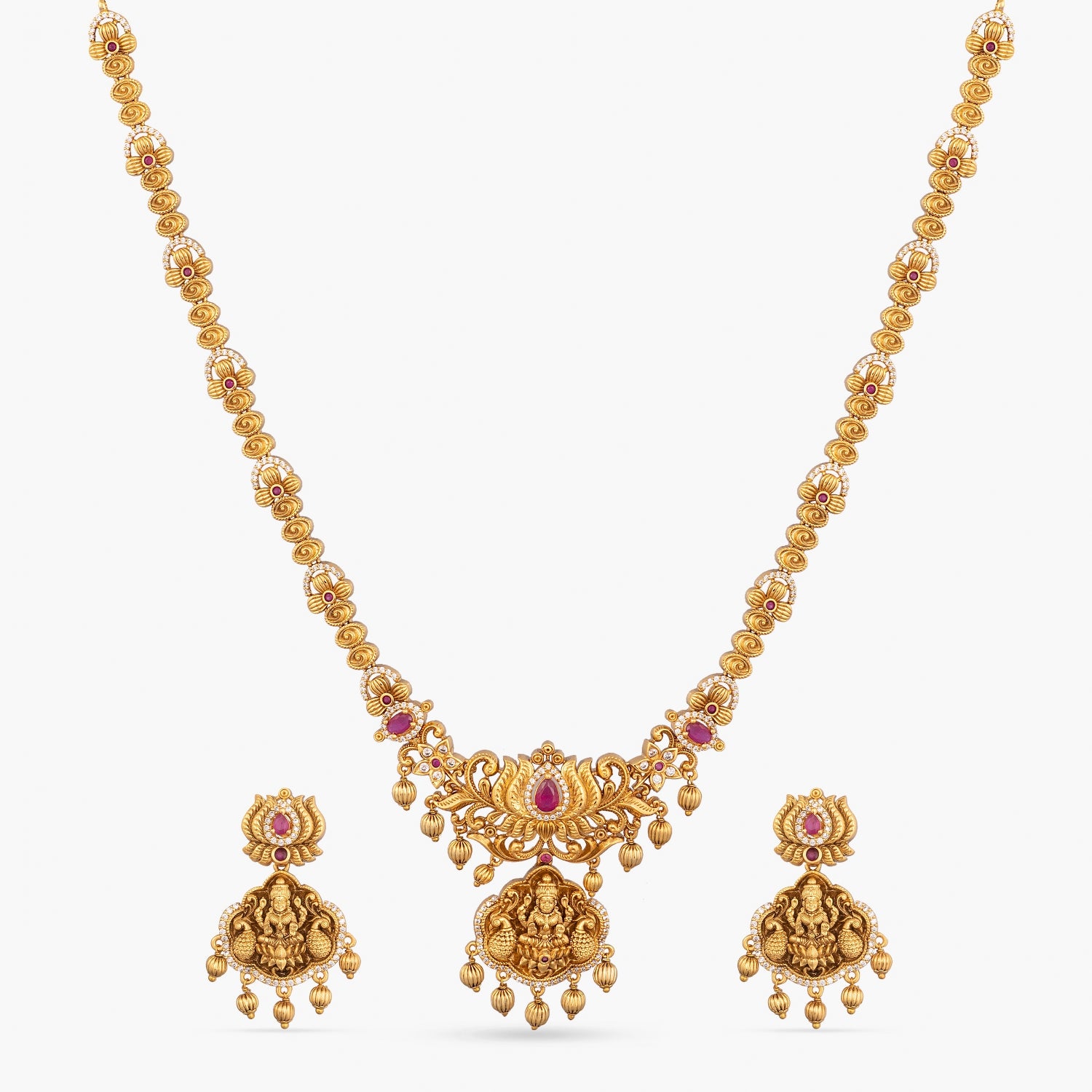Antique Bridal Jewelry Set - Rasika Heritage Handcrafted Wedding Necklace & Earrings Set for Brides, Indian Traditional Jewelry - Perfect for Weddings, Engagements & Special Occasions