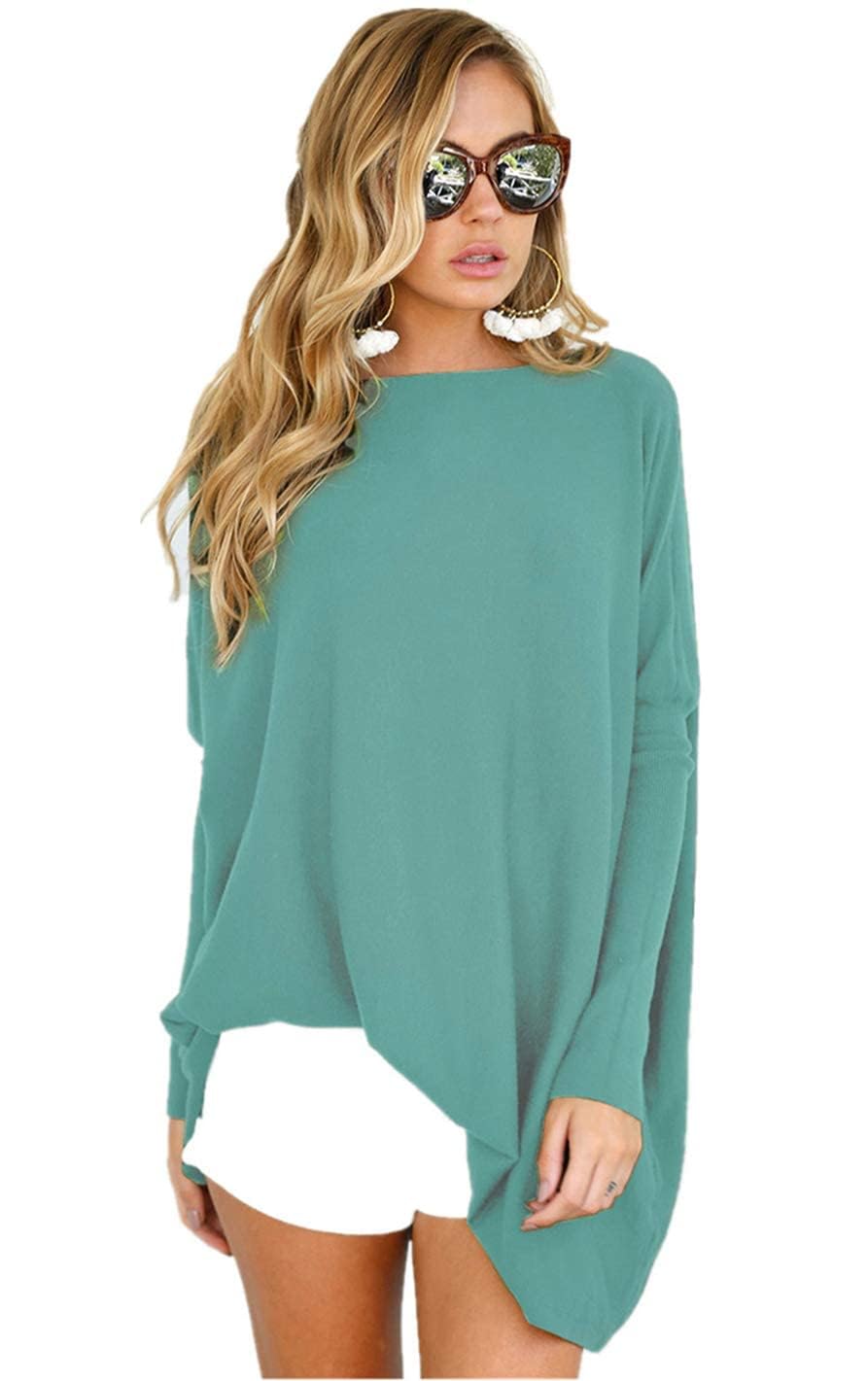 LETSRUNWILD Women's Oversized Tunic Tops - Long Sleeve Fall Sweater Dresses to Wear with Leggings | Casual & Dressy T-Shirts for Women | Perfect for Work, Weekend Outings & Coffee Dates