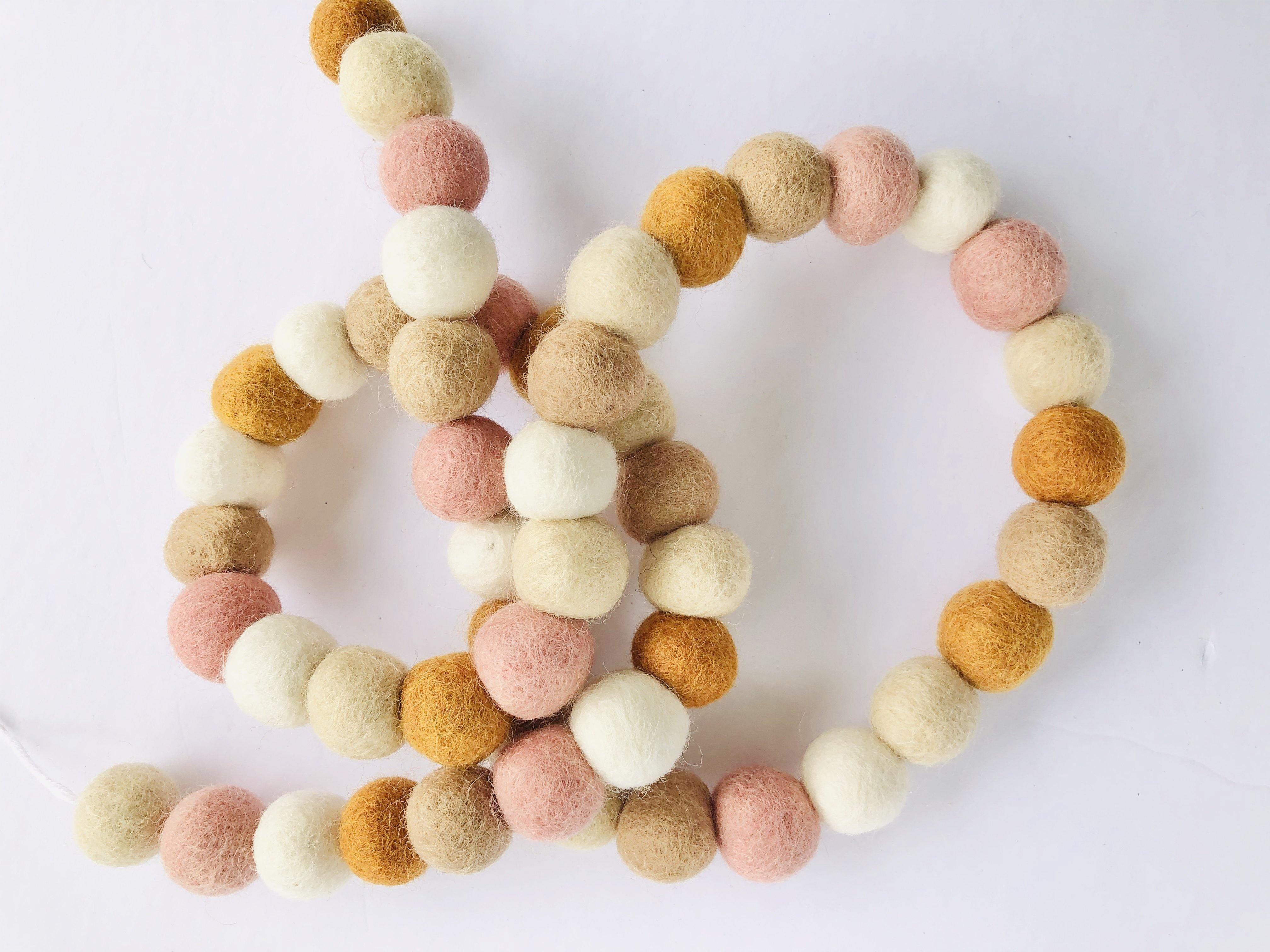 Sienna & Baby Pink Garland - Elegant Party Decor for Weddings, Baby Showers & Home Decorations